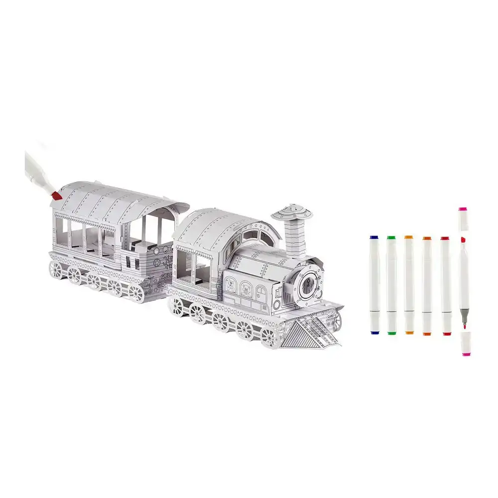 Travaux manuel train papier 3d 124 x 44 x 30 cm _5932. DIAYTAR COTE D'IVOIRE - Votre Destination Shopping Éthique. Parcourez notre gamme et choisissez des articles qui respectent l'environnement et les communautés locales.