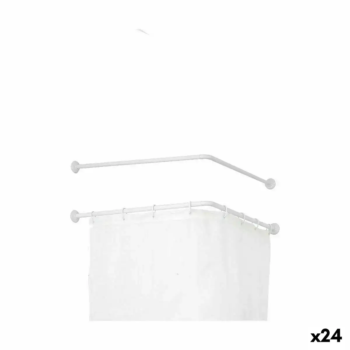 Tringle a rideau de douche blanc aluminium 80 cm 24 unites _3105. DIAYTAR COTE D'IVOIRE - L'Art de Choisir, l'Art de Se Distinquer. Naviguez à travers notre catalogue et choisissez des produits qui ajoutent une note d'élégance à votre style unique.