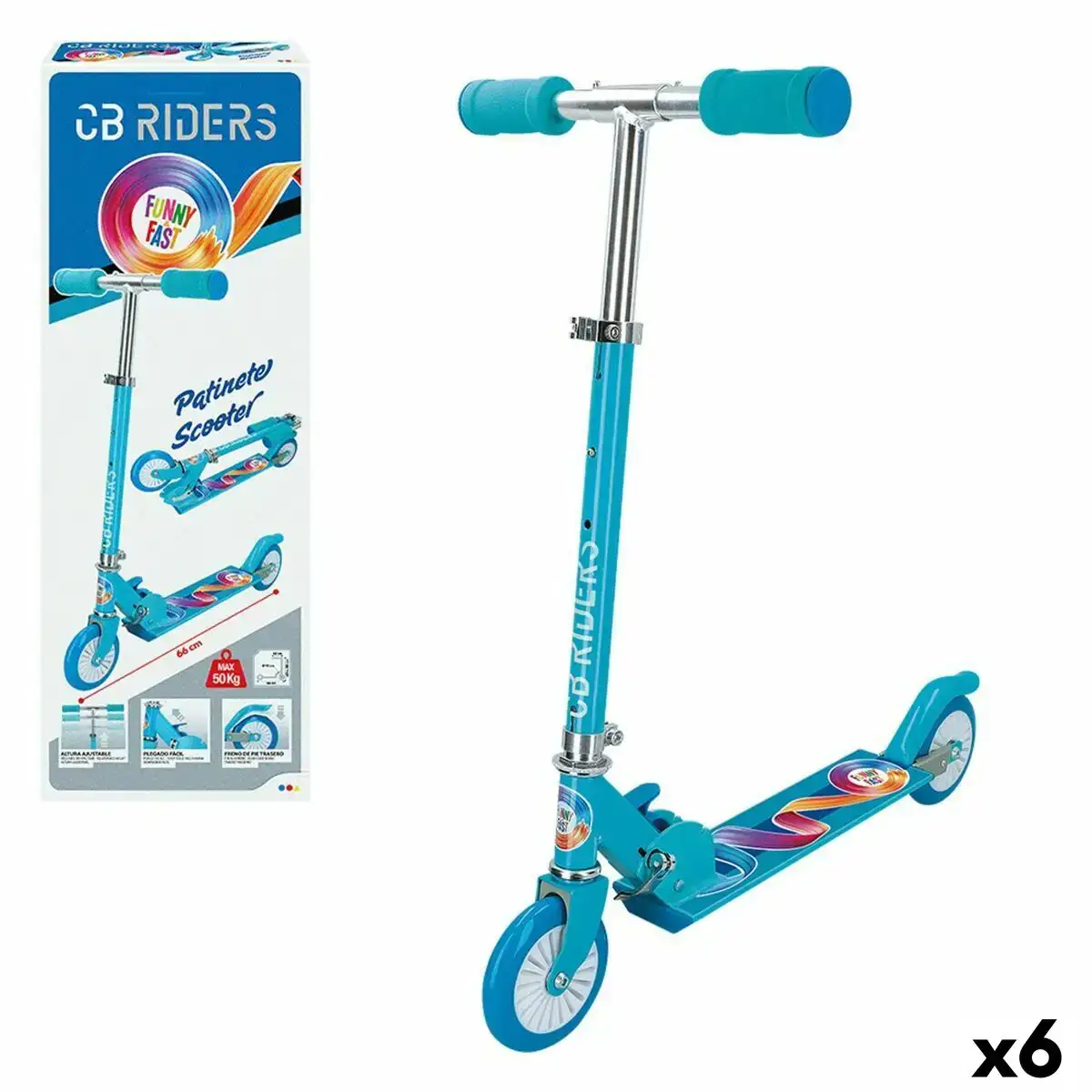 Trottinette colorbaby bleu 6 unites_7724. DIAYTAR COTE D'IVOIRE - Où la Qualité et la Diversité Fusionnent. Explorez notre boutique en ligne pour découvrir une gamme variée de produits qui incarnent l'excellence et l'authenticité.
