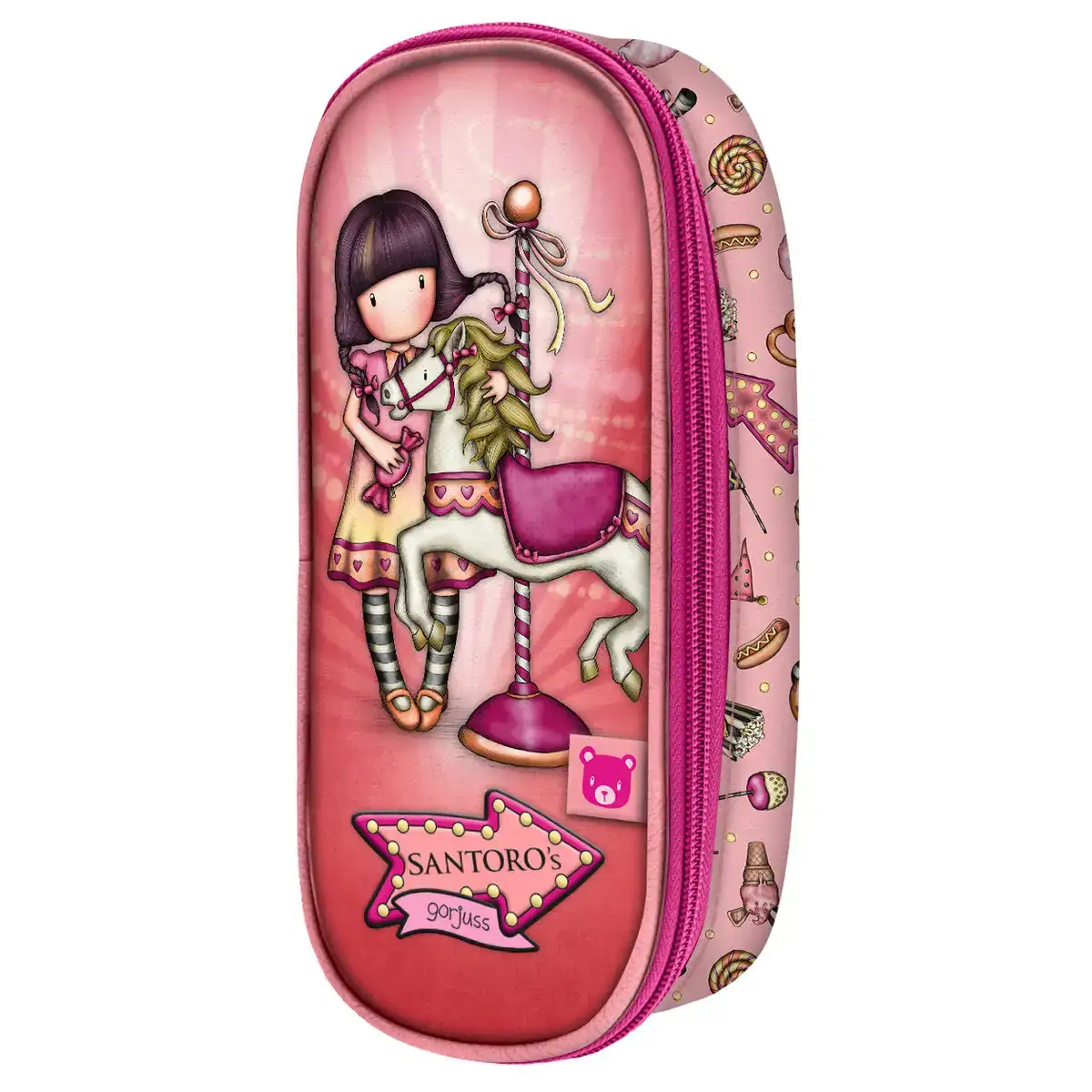 Trousse d ecolier gorjuss carousel saumon 10 x 23 x 6 cm _2719. DIAYTAR COTE D'IVOIRE - Là où Choisir est un Acte d'Amour pour la Culture Côte d'Ivoireaise. Explorez notre gamme et choisissez des produits qui célèbrent la richesse de notre patrimoine.