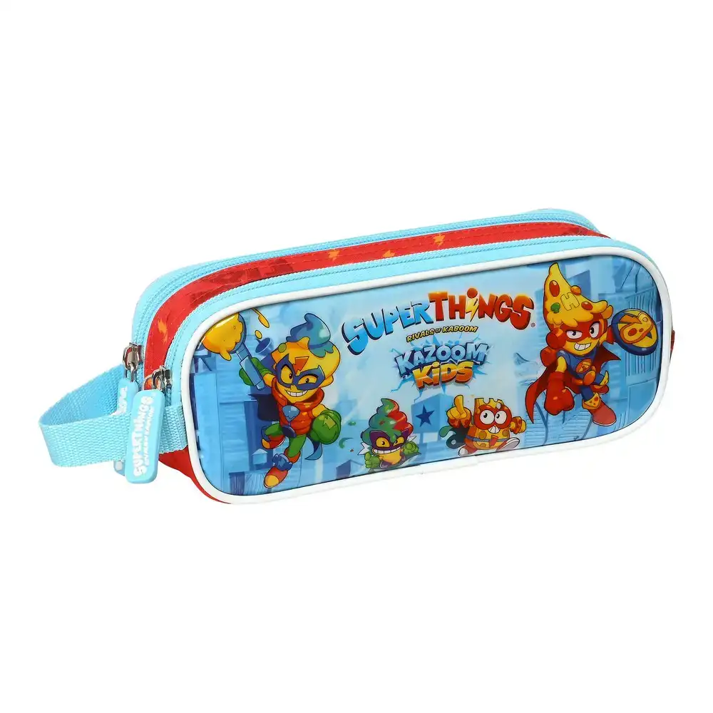 Trousse d ecolier superthings kazoom kids rouge bleu clair 21 x 8 x 6 cm _5979. DIAYTAR COTE D'IVOIRE - Votre Escale Shopping incontournable. Explorez notre boutique en ligne et dénichez des trésors qui reflètent la richesse culturelle et la modernité du Côte d'Ivoire.