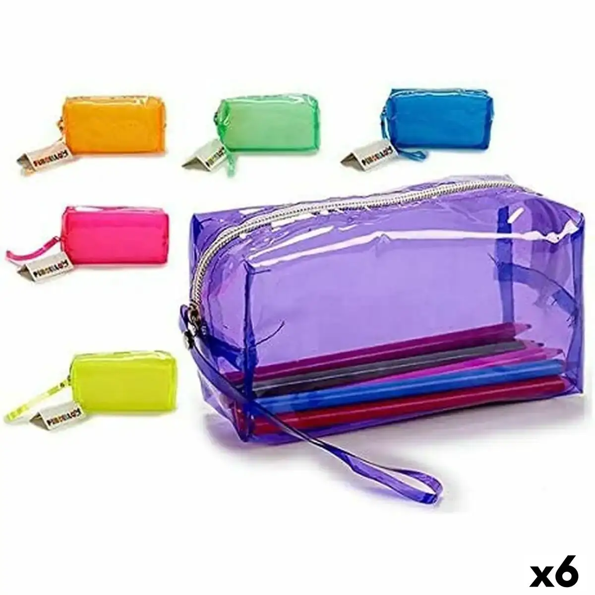 Trousse d ecolier transparent 6 x 9 x 37 cm 6 unites _5742. DIAYTAR COTE D'IVOIRE - Où Chaque Produit est une Histoire à Raconter. Découvrez notre sélection de produits qui vous permettent de créer votre propre récit à travers vos achats.