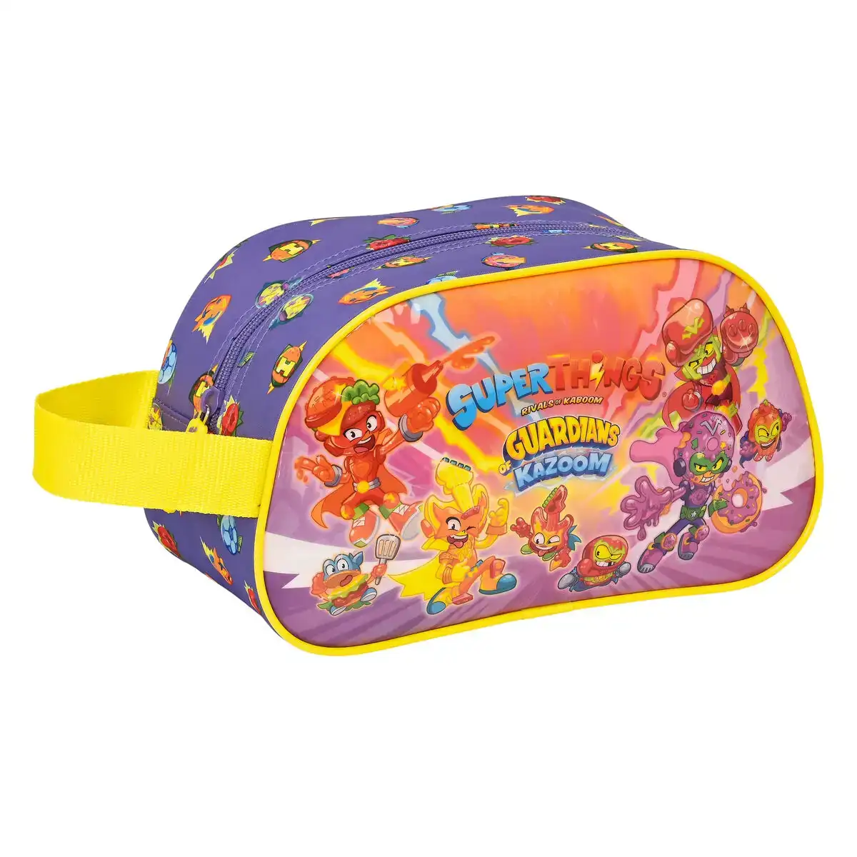 Trousse de toilette superthings guardians of kazoom violet jaune 26 x 15 x 12 cm _2105. DIAYTAR COTE D'IVOIRE - Votre Source de Trésors Culturels. Naviguez à travers notre catalogue et trouvez des articles qui mettent en avant la richesse de la culture sénégalaise.