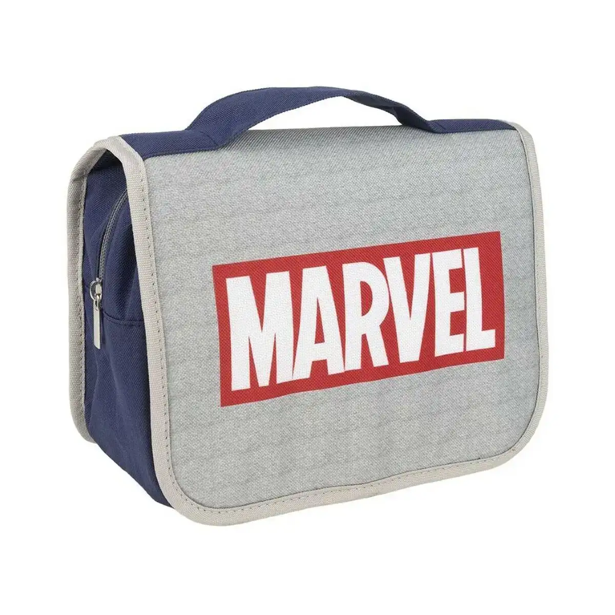 Trousse de voyage avec cintre marvel gris bleu_4006. Bienvenue chez DIAYTAR COTE D'IVOIRE - Votre Plateforme Shopping pour Tous. Découvrez un large éventail de produits qui célèbrent la diversité et la beauté du Côte d'Ivoire.