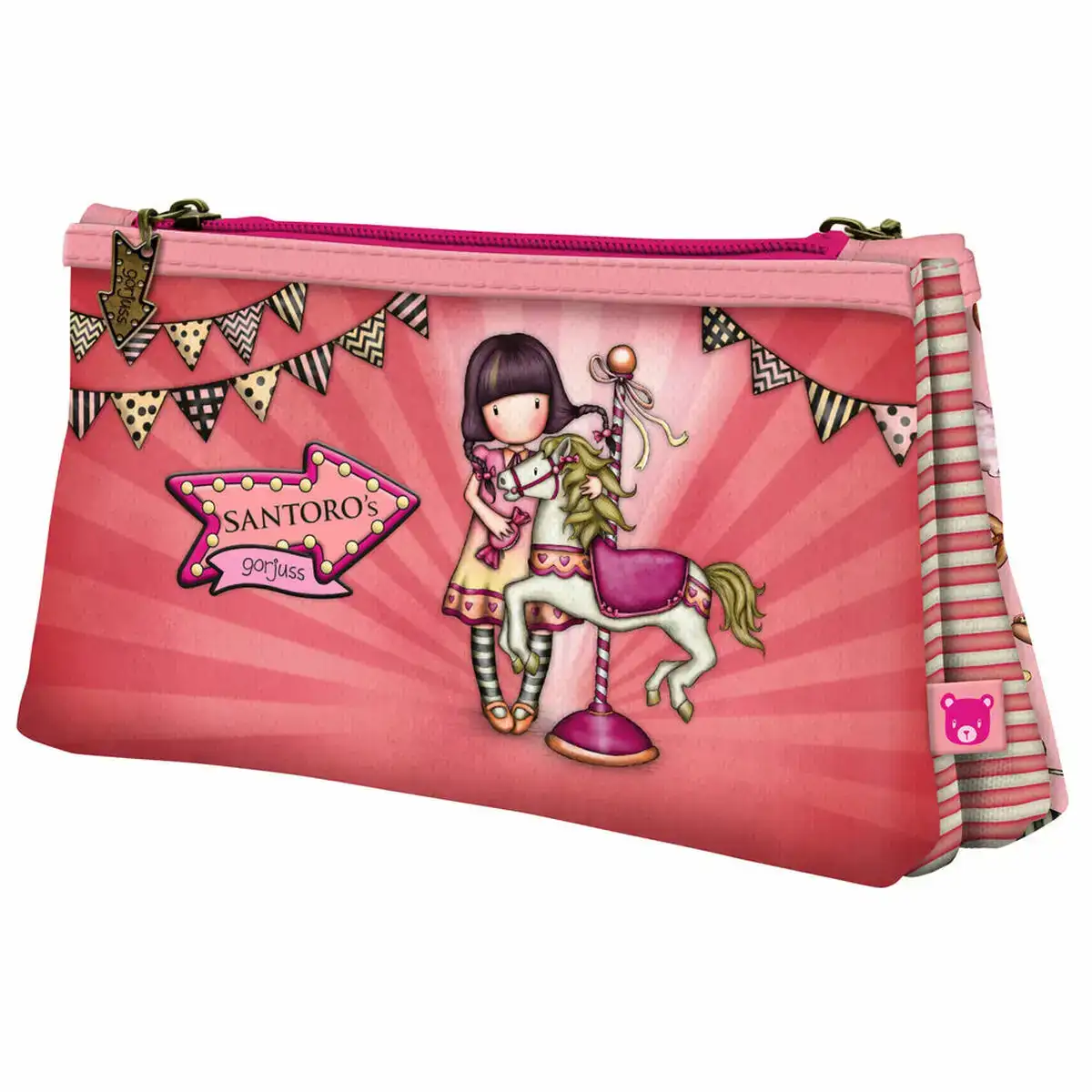 Trousse fourre tout double gorjuss carousel saumon 21 5 x 11 5 x 5 cm _7382. DIAYTAR COTE D'IVOIRE - Votre Destination Shopping d'Exception. Parcourez nos rayons virtuels et choisissez des produits qui incarnent l'excellence et la diversité.