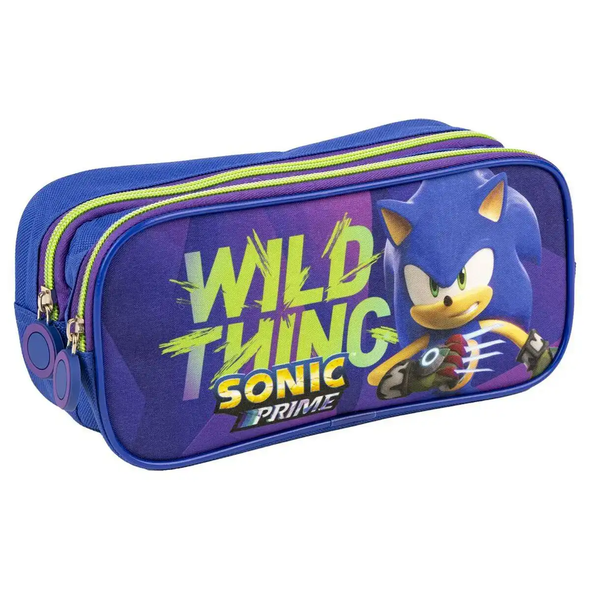 Trousse fourre tout double sonic bleu 22 5 x 8 x 10 cm_5939. DIAYTAR COTE D'IVOIRE - Là où Choisir est un Acte d'Amour pour le Côte d'Ivoire. Explorez notre gamme et choisissez des produits qui célèbrent la culture et l'artisanat du pays.