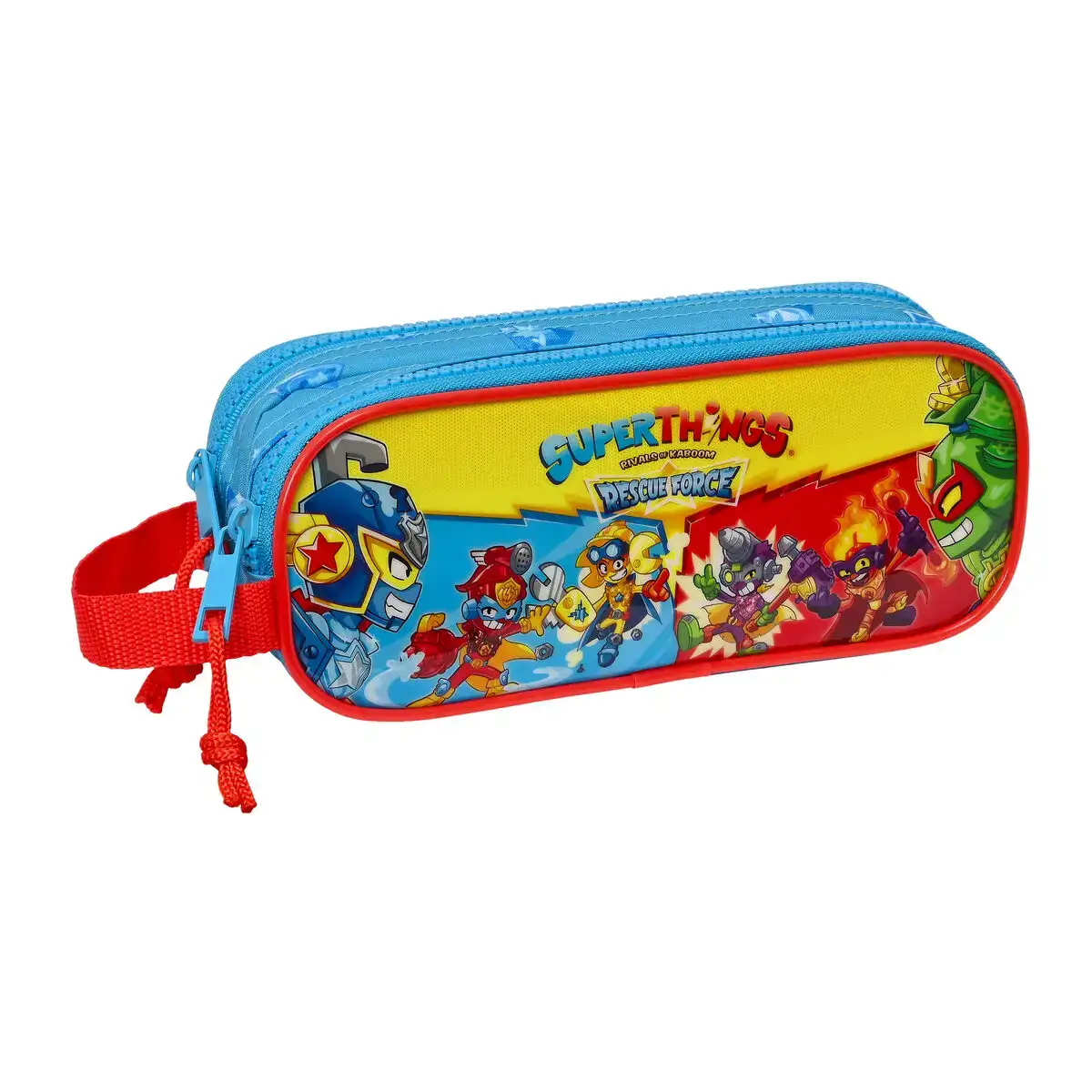 Trousse fourre tout double superthings rescue force bleu 21 x 8 x 6 cm_2776. DIAYTAR COTE D'IVOIRE - Où Choisir est un Plaisir Responsable. Explorez notre boutique en ligne et adoptez des produits qui reflètent notre engagement envers la durabilité.