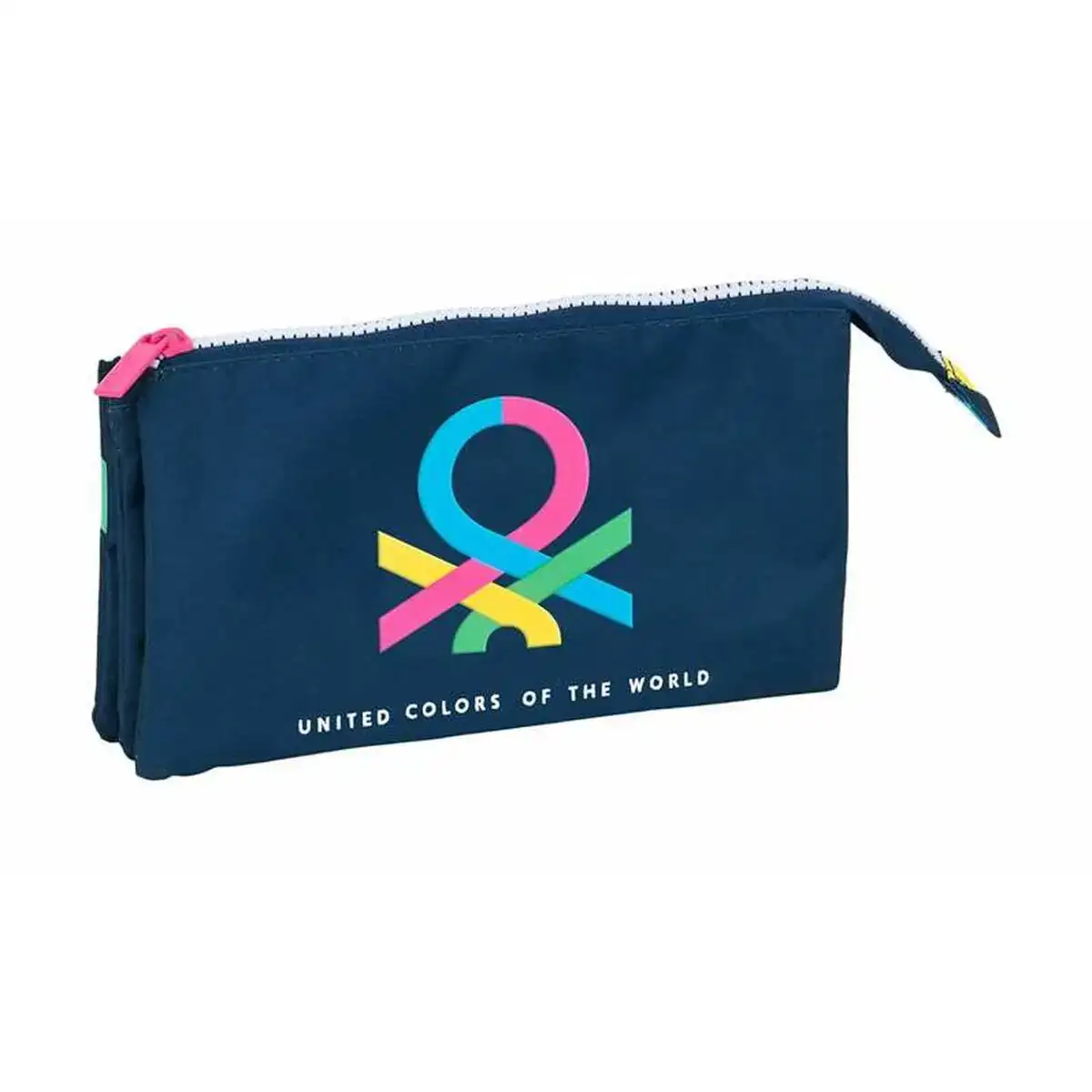Trousse fourre tout triple benetton coeurs 22 x 12 x 3 cm_3816. DIAYTAR COTE D'IVOIRE - Où Chaque Produit a sa Place. Parcourez notre catalogue et choisissez des articles qui s'intègrent parfaitement à votre style et à votre espace.