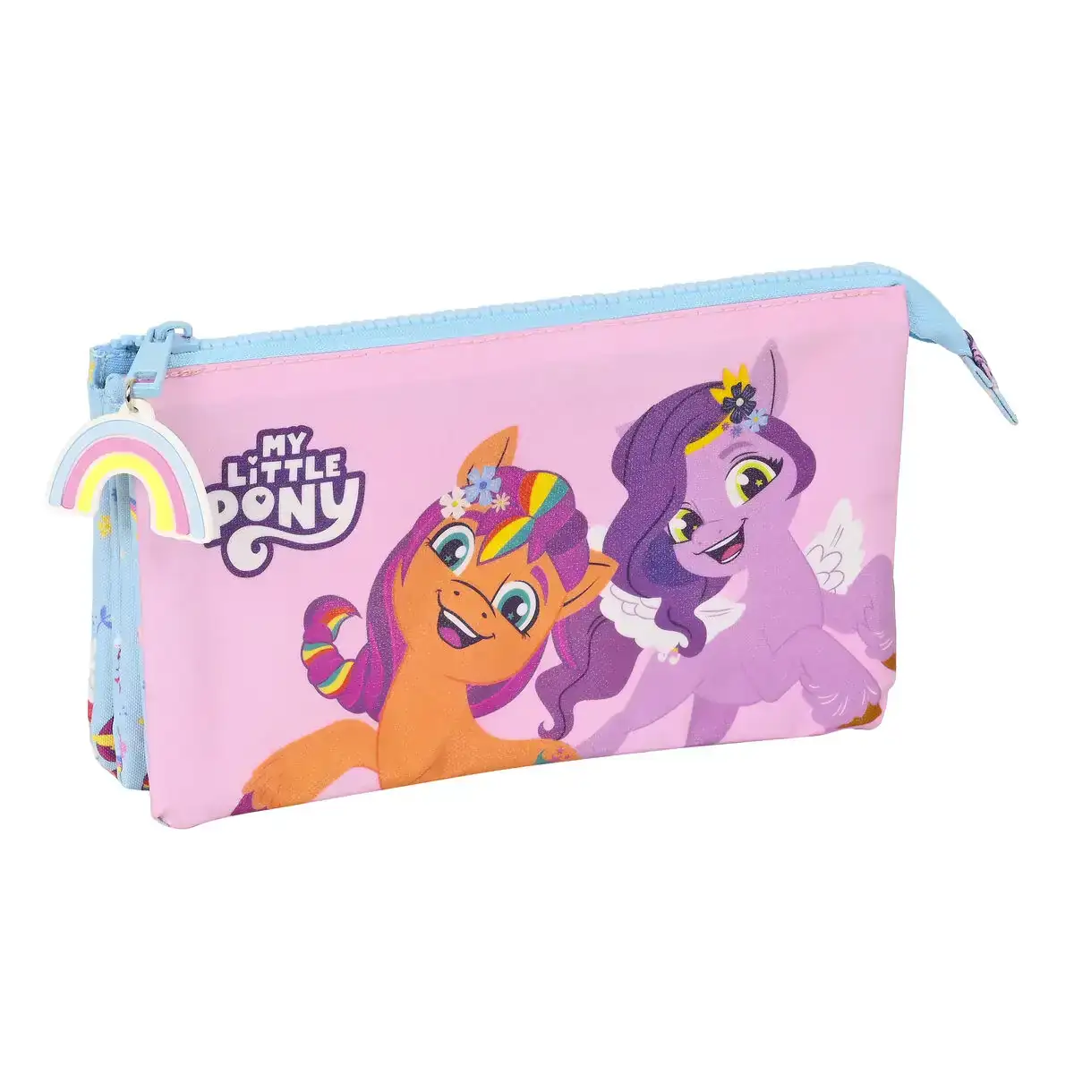 Trousse fourre tout triple my little pony wild free bleu rose 22 x 12 x 3 cm_3783. DIAYTAR COTE D'IVOIRE - L'Art de Vivre avec Authenticité. Explorez notre gamme de produits artisanaux et découvrez des articles qui apportent une touche unique à votre vie.