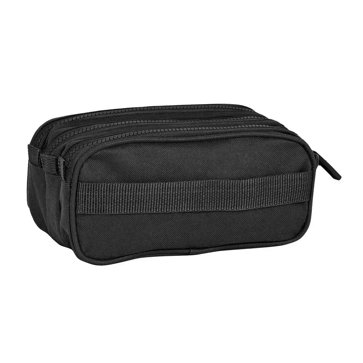 Trousse fourre tout triple safta 21 5 x 10 x 8 cm noir_4094. DIAYTAR COTE D'IVOIRE - Votre Marché Virtuel au Côte d'Ivoire. Parcourez notre boutique en ligne pour trouver des trésors cachés, des articles indispensables du quotidien aux joyaux artistiques.