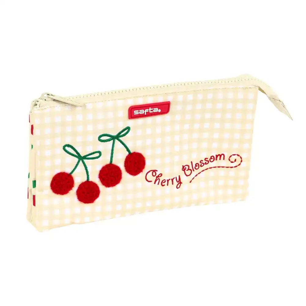 Trousse fourre tout triple safta cherry beige 22 x 12 x 3 cm _7610. DIAYTAR COTE D'IVOIRE - L'Art du Shopping Distinctif. Naviguez à travers notre gamme soigneusement sélectionnée et choisissez des produits qui définissent votre mode de vie.