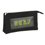 Trousse fourre tout triple safta surf noir 22 x 12 x 3 cm _1099. DIAYTAR COTE D'IVOIRE - Où la Mode et le Confort se Rencontrent. Plongez dans notre univers de produits et trouvez des articles qui vous habillent avec style et aisance.