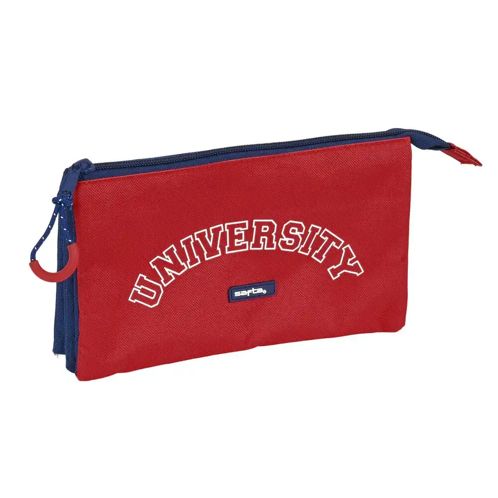Trousse fourre tout triple safta university rouge blue marine 22 x 12 x 3 cm _8463. Bienvenue chez DIAYTAR COTE D'IVOIRE - Où le Shopping Devient une Aventure. Découvrez notre collection diversifiée et explorez des produits qui reflètent la diversité du Côte d'Ivoire.