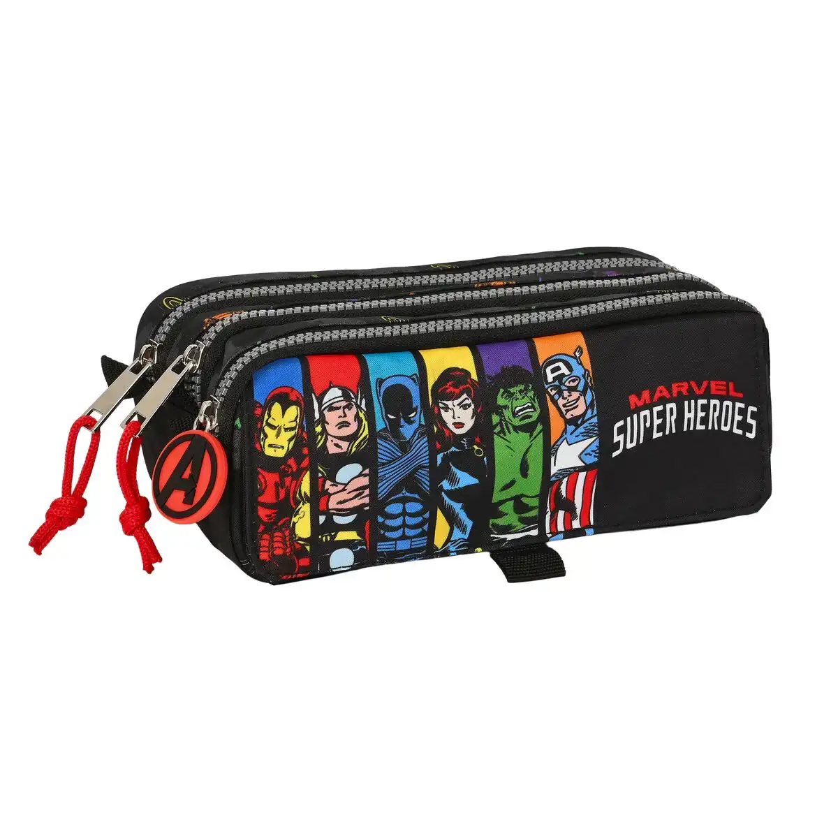 Trousse fourre tout triple the avengers super heroes noir 21 5 x 10 x 8 cm _7302. DIAYTAR COTE D'IVOIRE - Où Chaque Produit est une Histoire à Raconter. Découvrez notre sélection de produits qui vous permettent de créer votre propre récit à travers vos achats.
