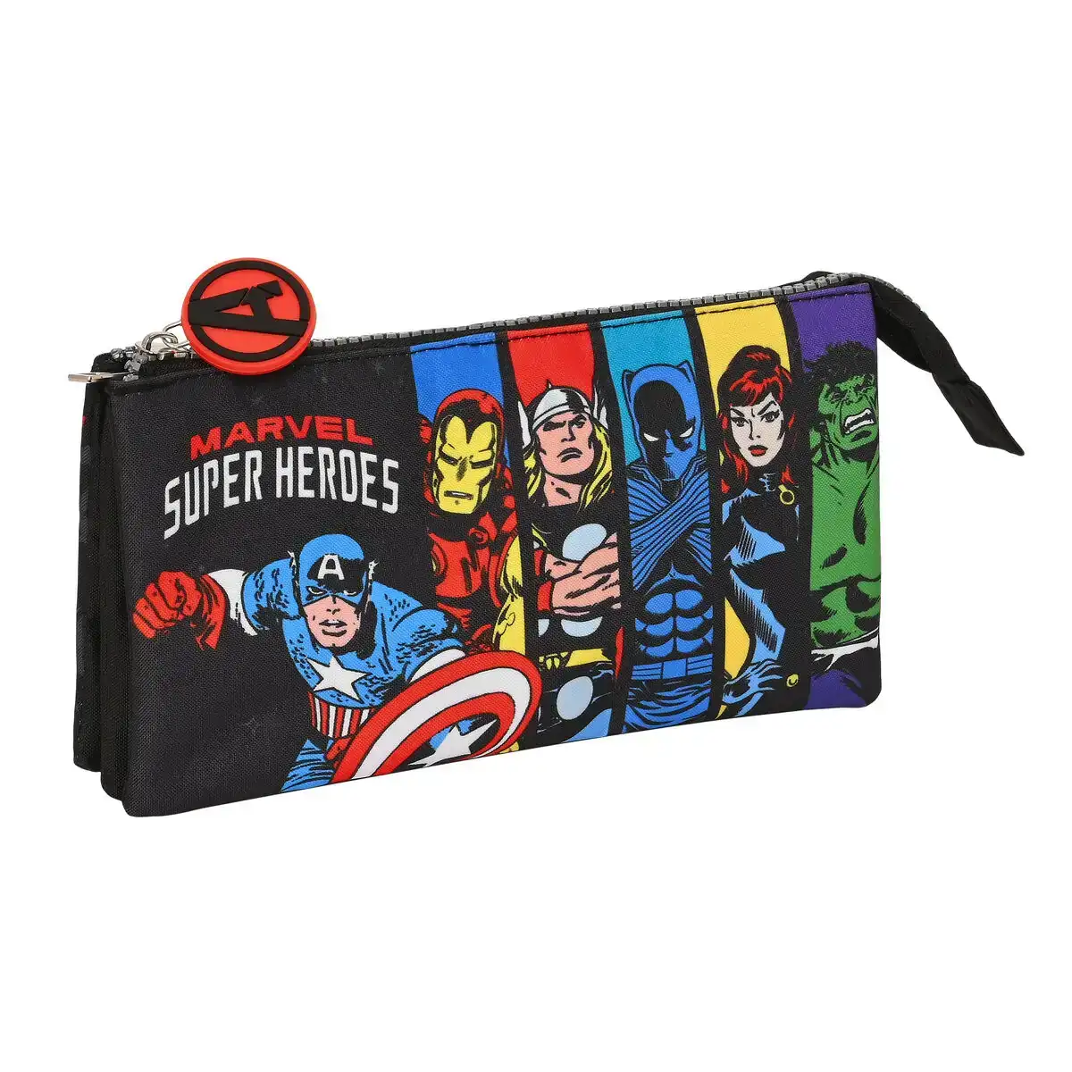 Trousse fourre tout triple the avengers super heroes noir 22 x 12 x 3 cm _1407. DIAYTAR COTE D'IVOIRE - Où la Tradition Renouvelée Rencontre l'Innovation. Explorez notre gamme de produits qui fusionnent l'héritage culturel avec les besoins contemporains.