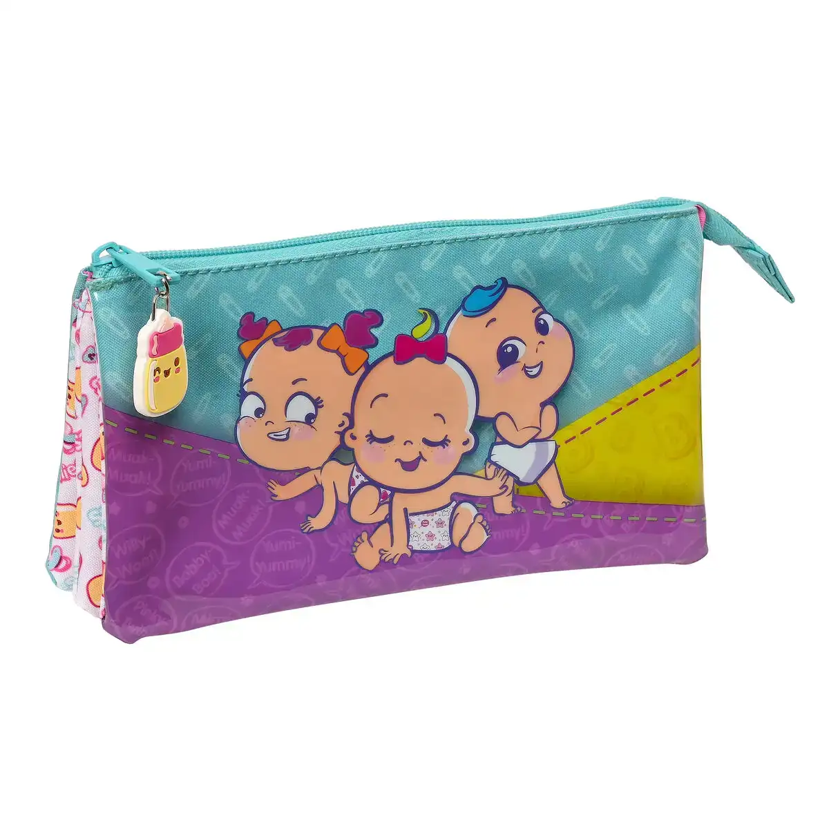 Trousse fourre tout triple the bellies violet turquoise blanc 22 x 12 x 3 cm_6363. Entrez dans l'Univers de DIAYTAR COTE D'IVOIRE - Votre Destination de Shopping Complète. Découvrez des produits qui reflètent la diversité et la richesse culturelle du Côte d'Ivoire, le tout à portée de clic.