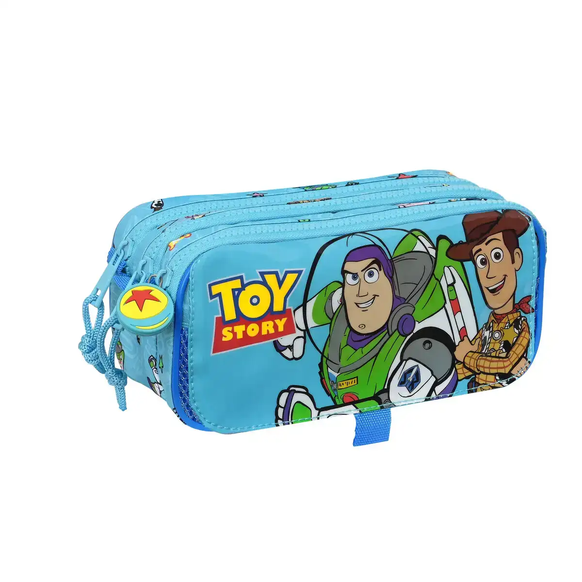 Trousse fourre tout triple toy story ready to play bleu clair 21 5 x 10 x 8 cm _2382. DIAYTAR COTE D'IVOIRE - Où Chaque Produit est une Histoire à Raconter. Découvrez notre sélection de produits qui vous permettent de créer votre propre récit à travers vos achats.