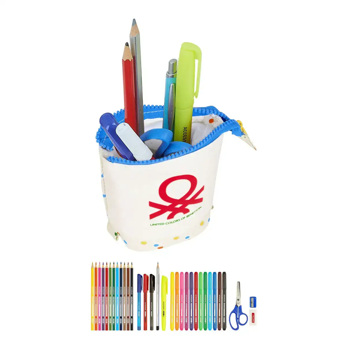 Trousse scolaire avec accessoires benetton topitos blanc 8 x 19 x 6 cm 32 pieces _1292. DIAYTAR COTE D'IVOIRE - Votre Pass vers la Découverte. Explorez notre boutique en ligne et plongez dans un voyage à travers des produits authentiques et contemporains, tous réunis sous un même toit.
