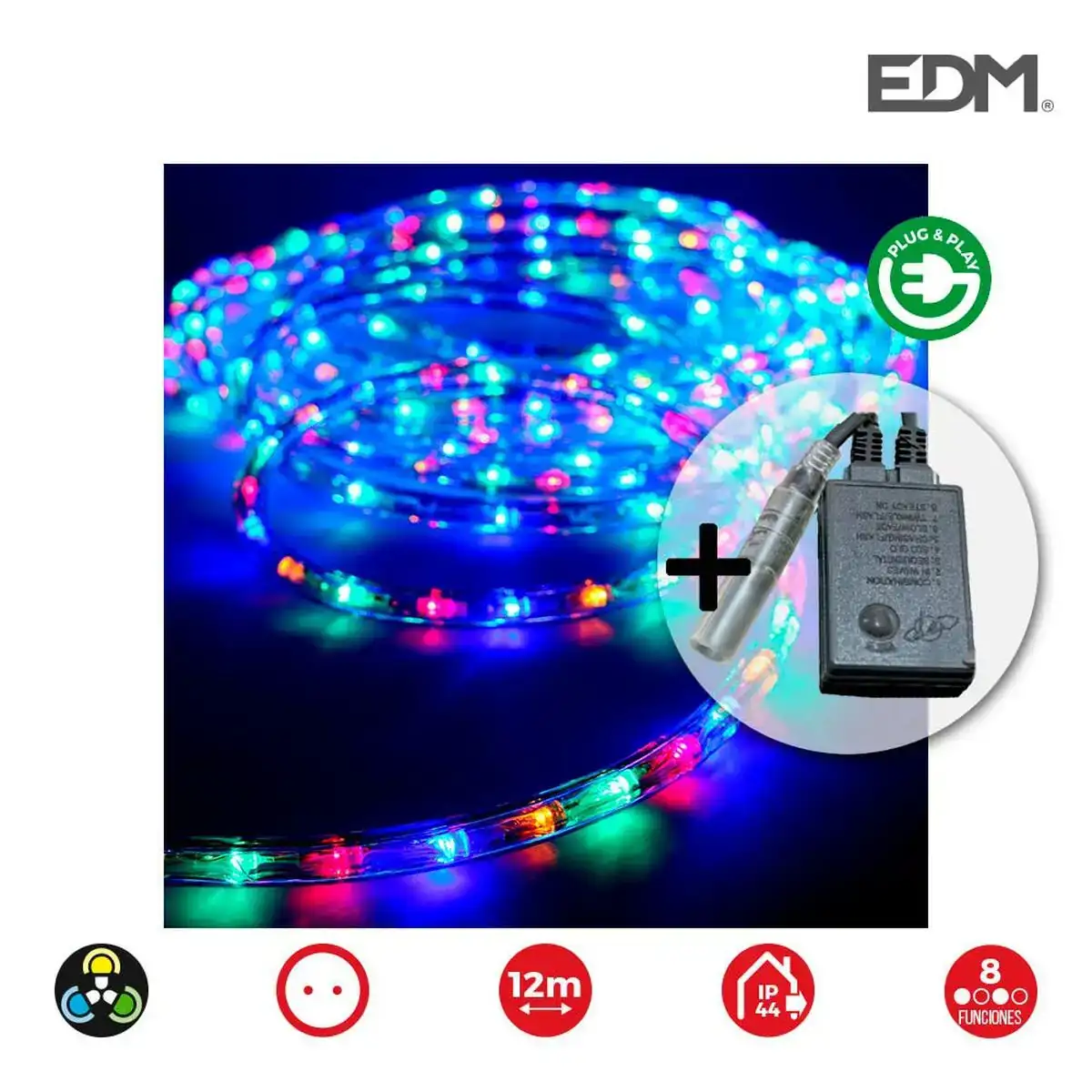 Tuyau d arrosage led edm flexiled multicouleur 230 v 12 m _5191. Bienvenue chez DIAYTAR COTE D'IVOIRE - Où Chaque Objet a son Histoire. Découvrez notre sélection méticuleuse et choisissez des articles qui racontent l'âme du Côte d'Ivoire.