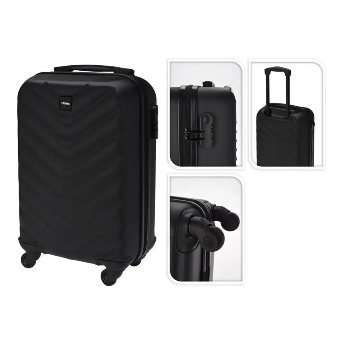 Valise cabine avec des roues noir 33 x 20 x 53 cm _6795. DIAYTAR COTE D'IVOIRE - L'Art du Shopping Éclairé. Naviguez à travers notre plateforme intuitive et découvrez une variété d'articles soigneusement sélectionnés pour répondre à vos besoins et à vos envies.