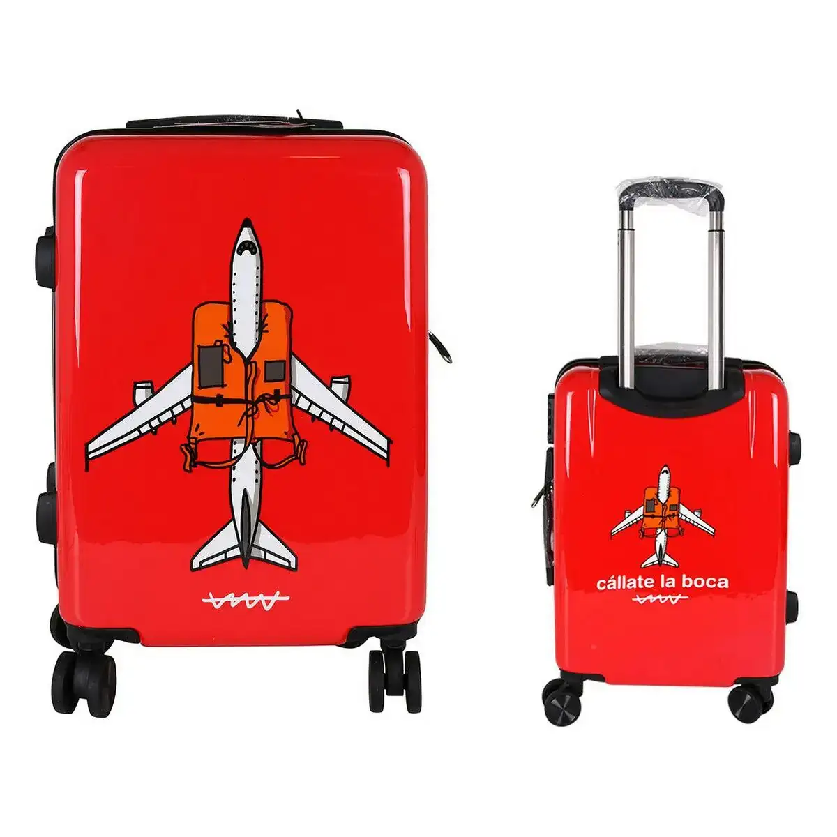 Valise cabine callate la boca aterriza rouge 39 x 22 x 57 cm_7682. DIAYTAR COTE D'IVOIRE - Là où Choisir est un Acte d'Amour pour la Culture Côte d'Ivoireaise. Explorez notre gamme et choisissez des produits qui célèbrent la richesse de notre patrimoine.