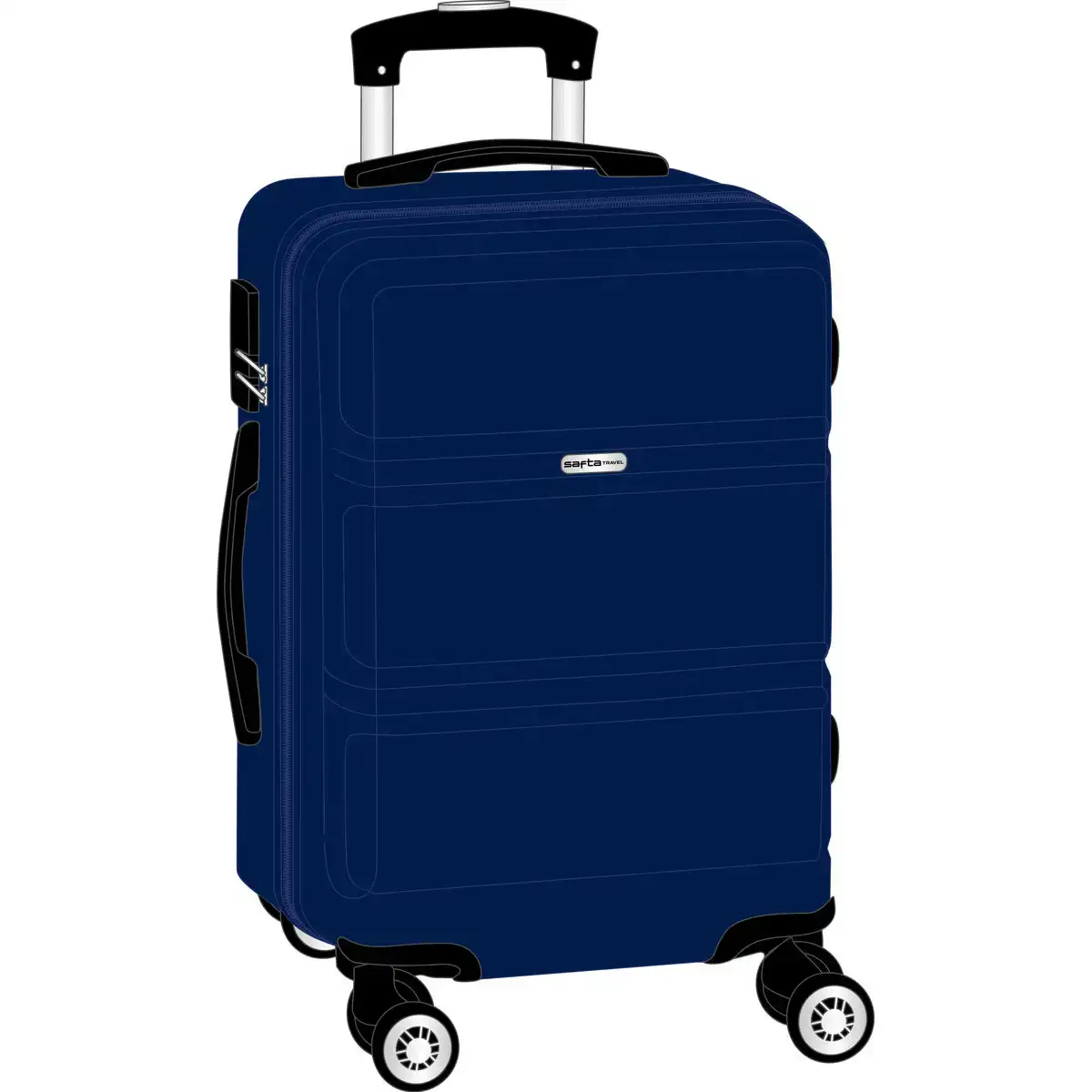 Valise cabine safta blue marine 20 34 5 x 55 x 20 cm_5119. DIAYTAR COTE D'IVOIRE - L'Art de Vivre le Shopping Authentique. Découvrez notre boutique en ligne et trouvez des produits qui célèbrent la culture et l'héritage du Côte d'Ivoire.