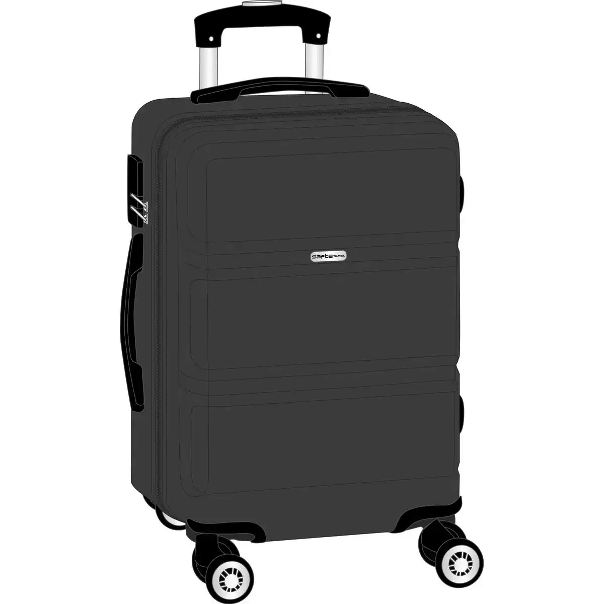 Valise cabine safta gris fonce 20 34 5 x 55 x 20 cm_7109. Bienvenue chez DIAYTAR COTE D'IVOIRE - Où Choisir est une Invitation au Voyage. Explorez notre boutique en ligne et découvrez des produits qui vous transportent dans l'univers du Côte d'Ivoire.