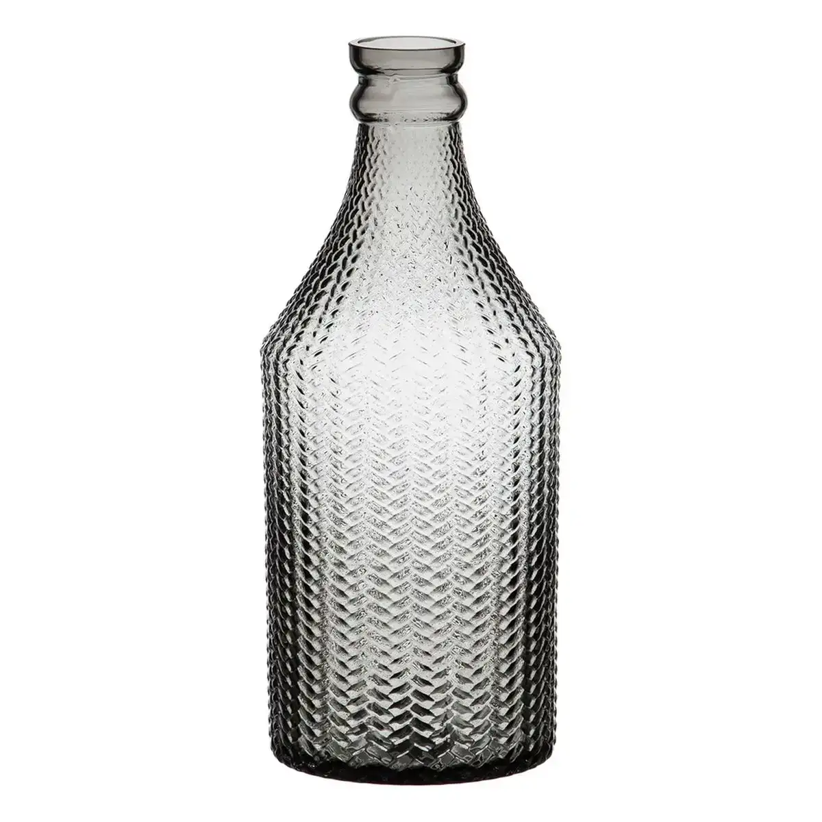 Vase 11 7 x 11 7 x 30 cm gris verre_9758. DIAYTAR COTE D'IVOIRE - Votre Passage vers le Raffinement. Plongez dans notre univers de produits exquis et choisissez des articles qui ajoutent une touche de sophistication à votre vie.