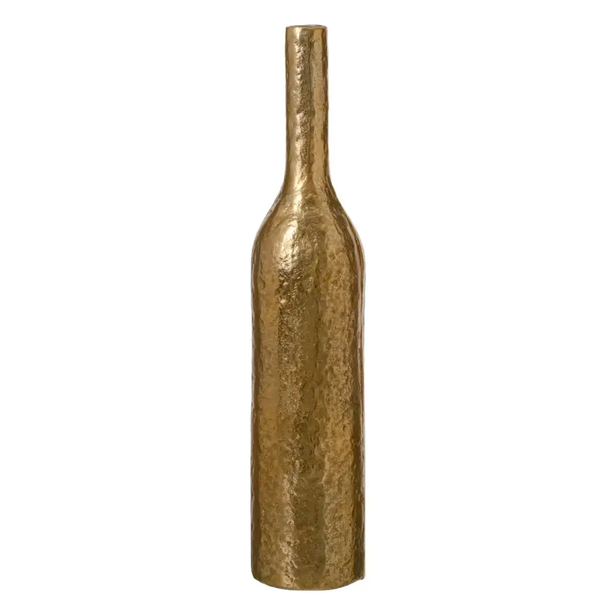 Vase 12 x 12 x 61 cm dore aluminium_8092. DIAYTAR COTE D'IVOIRE - Où Choisir Devient une Expérience Personnalisée. Explorez notre boutique en ligne pour découvrir des produits qui s'adaptent à votre style et à votre essence.