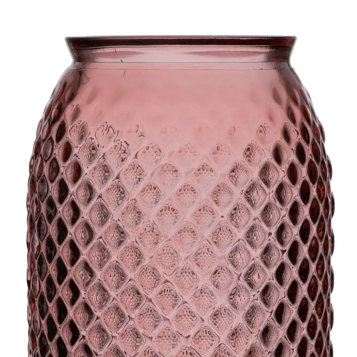 Vase 15 x 15 x 45 cm rose verre recycle_8687. Bienvenue chez DIAYTAR COTE D'IVOIRE - Où Choisir est un Voyage. Plongez dans notre plateforme en ligne pour trouver des produits qui ajoutent de la couleur et de la texture à votre quotidien.