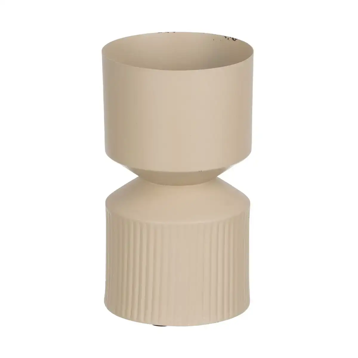 Vase 18 x 18 x 31 cm creme fer_1482. DIAYTAR COTE D'IVOIRE - L'Art de Choisir, l'Art de Se Distinquer. Naviguez à travers notre catalogue et choisissez des produits qui ajoutent une note d'élégance à votre style unique.