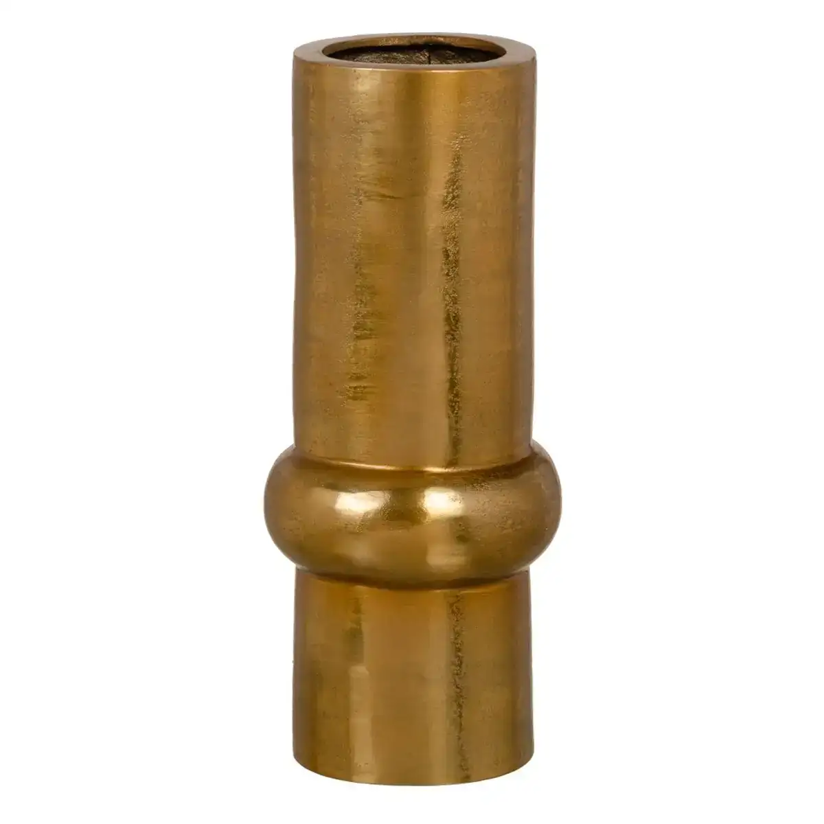 Vase 18 x 18 x 41 cm dore aluminium_4921. Bienvenue sur DIAYTAR COTE D'IVOIRE - Où le Shopping est une Affaire Personnelle. Découvrez notre sélection et choisissez des produits qui reflètent votre unicité et votre individualité.