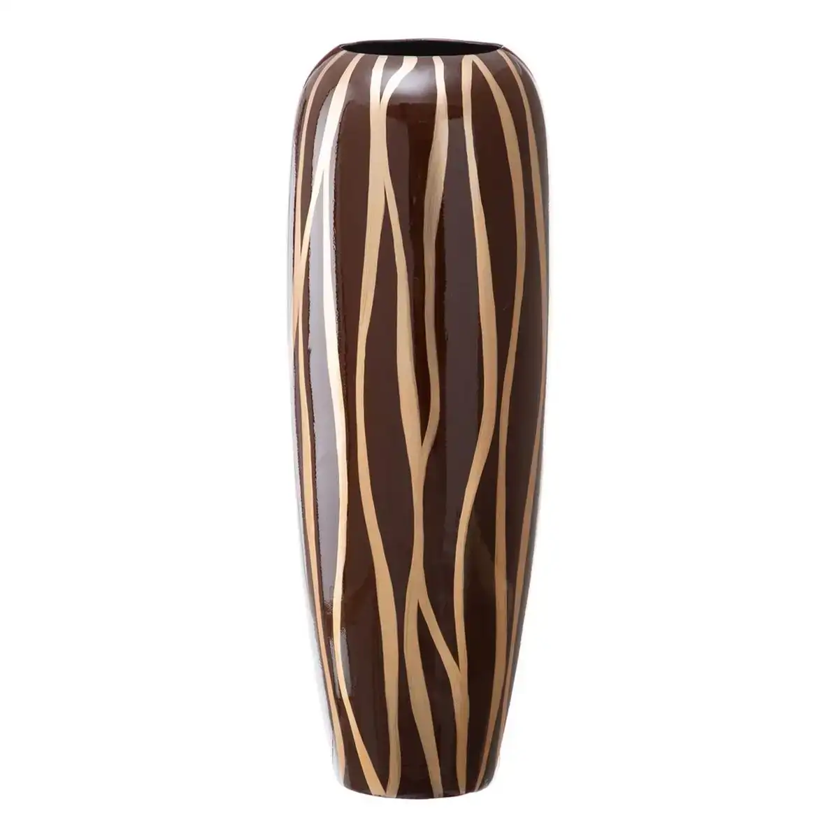 Vase 21 x 21 x 58 5 cm zebre ceramique dore marron_1882. DIAYTAR COTE D'IVOIRE - Là où Chaque Produit est une Trouvaille Unique. Découvrez notre boutique en ligne et trouvez des articles qui vous distinguent par leur originalité.