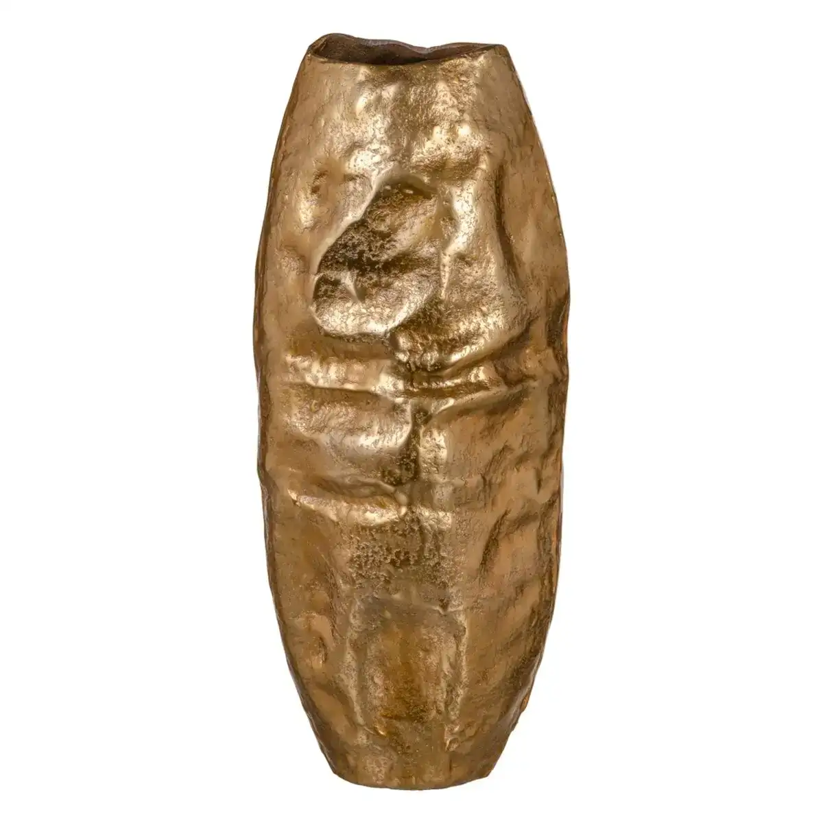 Vase 24 x 19 x 54 5 cm dore aluminium_4338. DIAYTAR COTE D'IVOIRE - Votre Portail Vers l'Exclusivité. Explorez notre boutique en ligne pour trouver des produits uniques et exclusifs, conçus pour les amateurs de qualité.