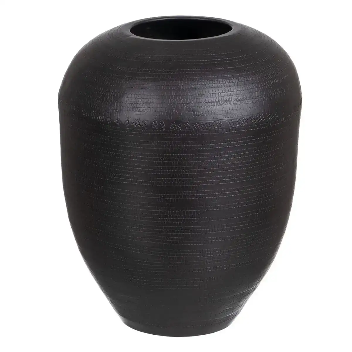 Vase 25 5 x 25 5 x 33 cm noir aluminium_8325. Bienvenue sur DIAYTAR COTE D'IVOIRE - Où le Shopping est une Affaire Personnelle. Découvrez notre sélection et choisissez des produits qui reflètent votre unicité et votre individualité.