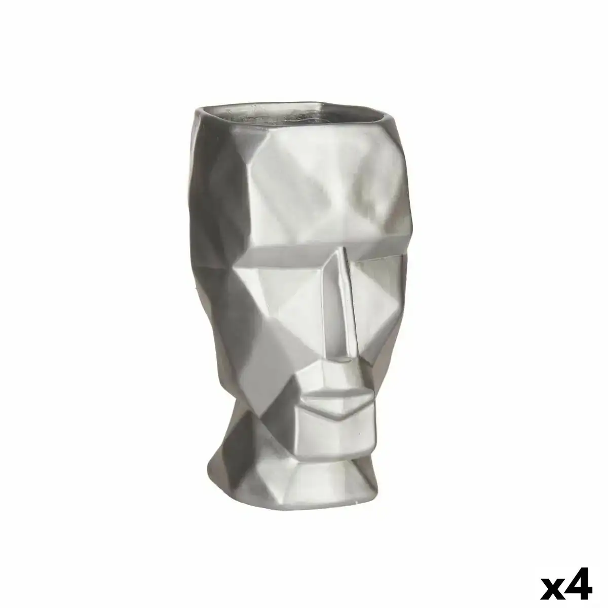 Vase 3d visage argente polyresine 12 x 24 5 x 16 cm 4 unites _5112. DIAYTAR COTE D'IVOIRE - Votre Destinée Shopping Personnalisée. Plongez dans notre boutique en ligne et créez votre propre expérience de shopping en choisissant parmi nos produits variés.