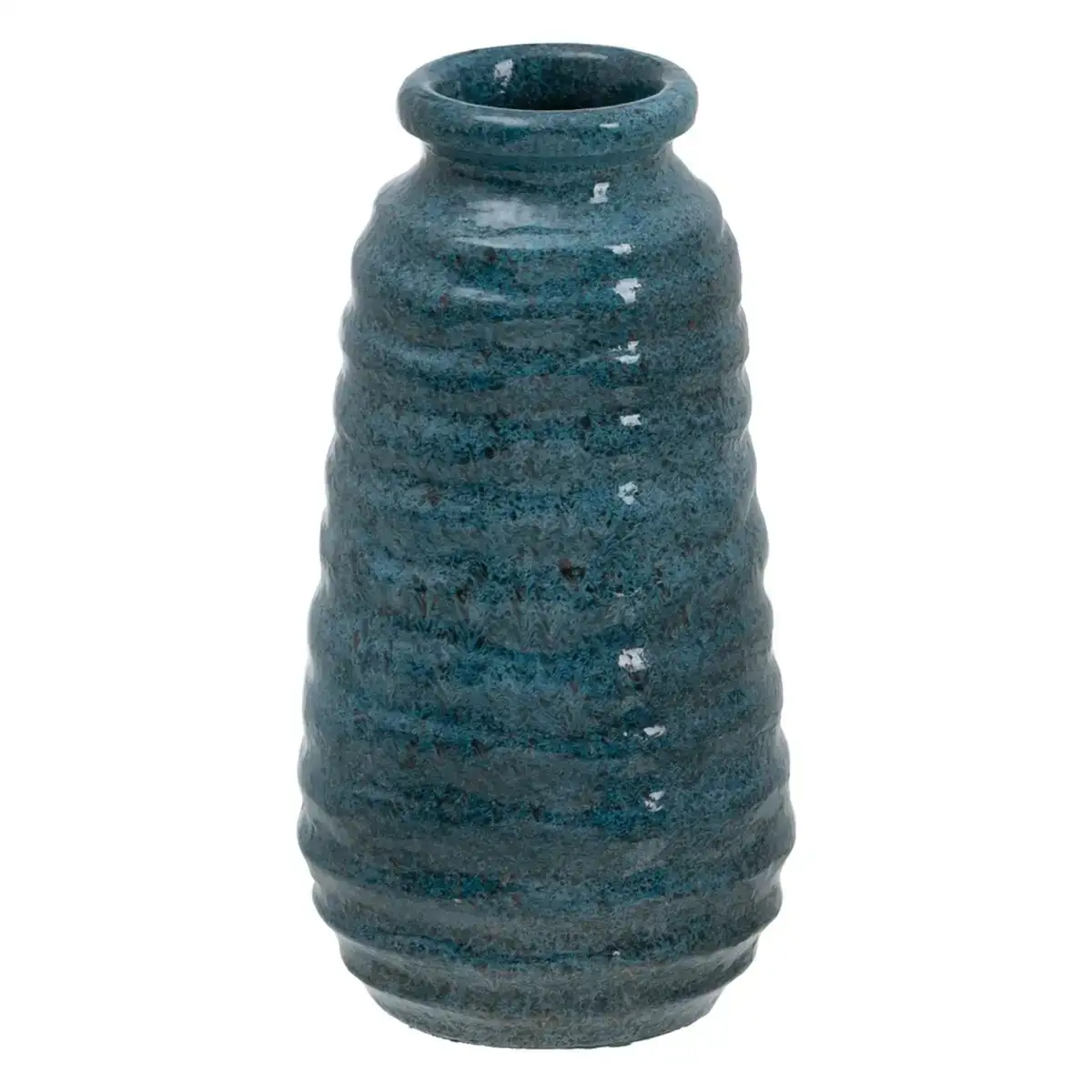 Vase bleu ceramique 15 x 15 x 30 cm_1747. DIAYTAR COTE D'IVOIRE - Votre Plateforme pour un Shopping Inspiré. Explorez nos offres variées et découvrez des articles qui stimulent votre créativité et embellissent votre vie.