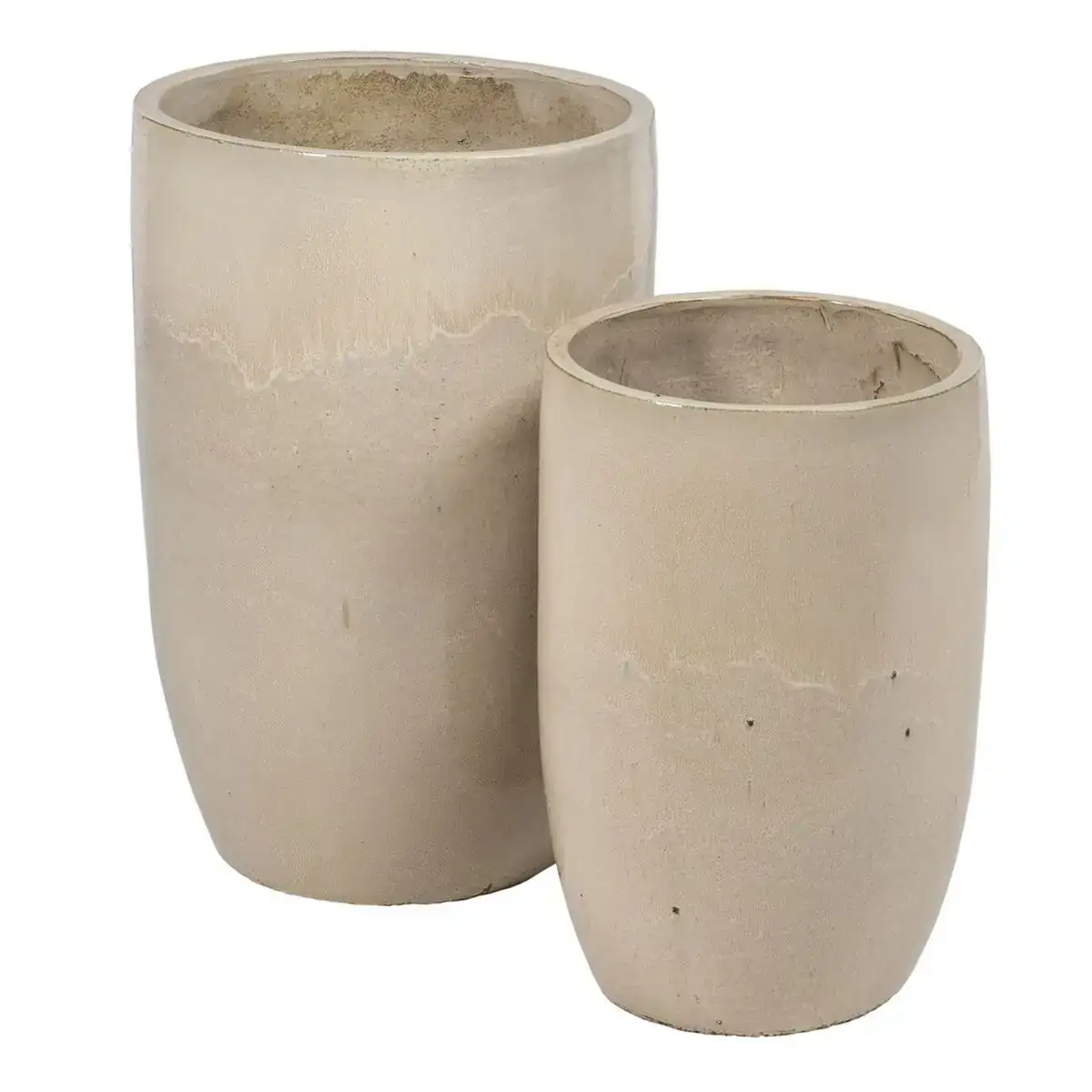 Vase creme ceramique 52 x 52 x 80 cm 2 unites _5337. DIAYTAR COTE D'IVOIRE - Votre Destination pour un Shopping Inoubliable. Naviguez à travers notre catalogue et choisissez des produits qui vous marquent par leur originalité.