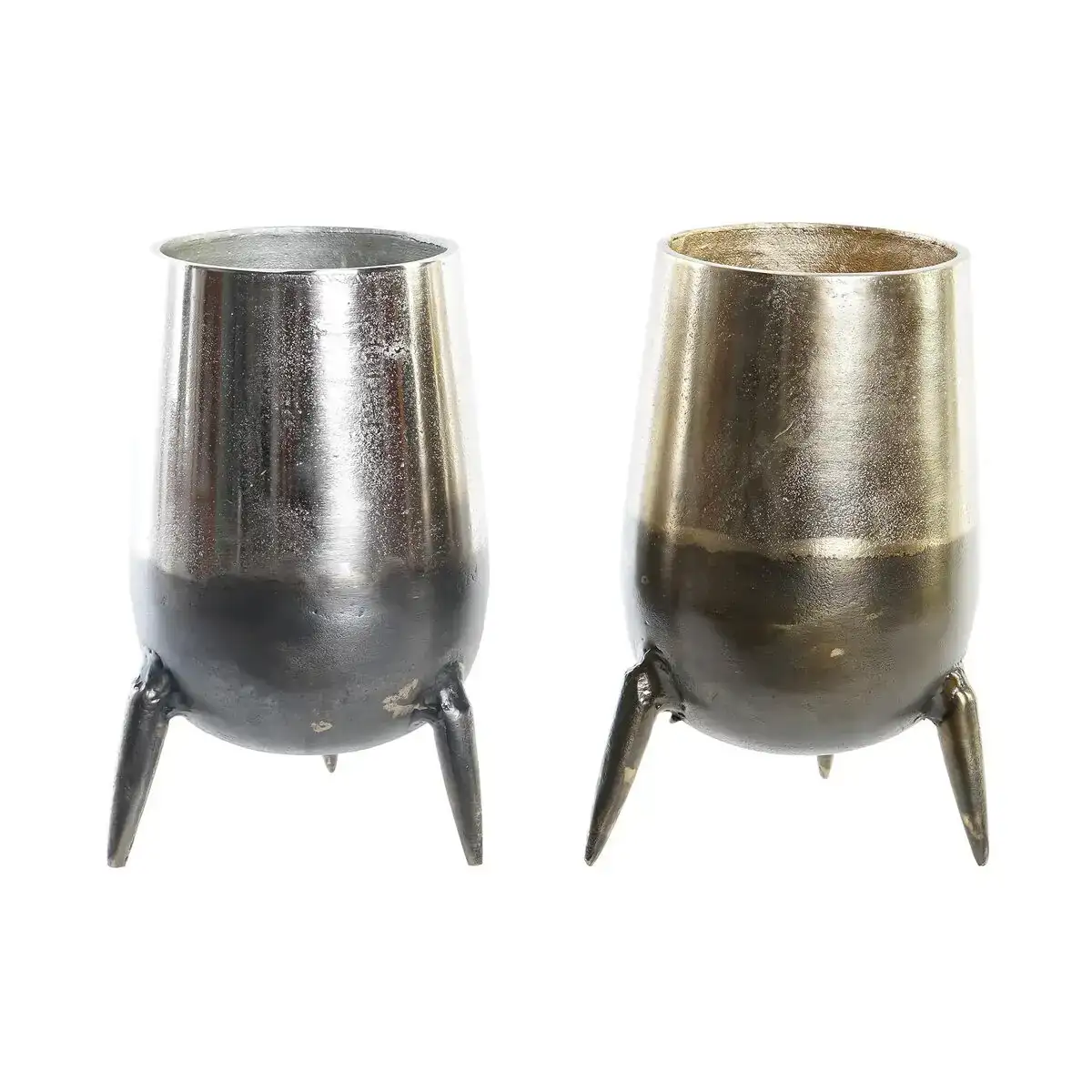 Vase dkd home decor 15 5 x 15 5 x 26 cm argente dore aluminium moderne 2 unites _3998. DIAYTAR COTE D'IVOIRE - L'Art du Shopping Distinctif. Naviguez à travers notre gamme soigneusement sélectionnée et choisissez des produits qui définissent votre mode de vie.