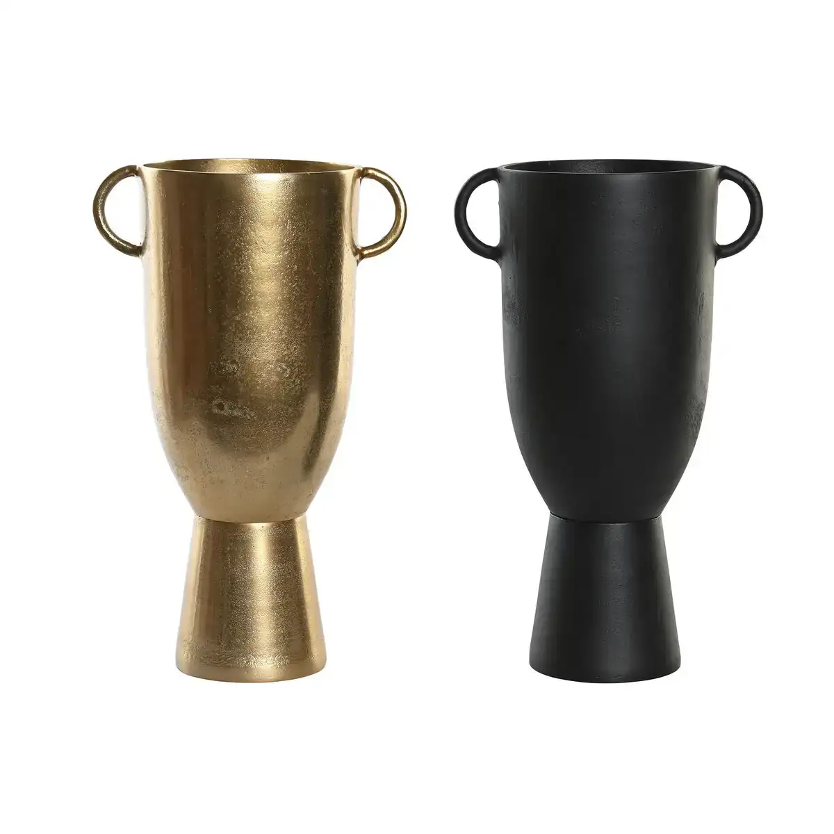 Vase dkd home decor 25 x 18 x 41 cm noir dore aluminium moderne 2 unites _9459. DIAYTAR COTE D'IVOIRE - L'Art de Vivre le Shopping Éthique. Parcourez notre gamme et choisissez des produits qui reflètent notre engagement envers des pratiques durables.