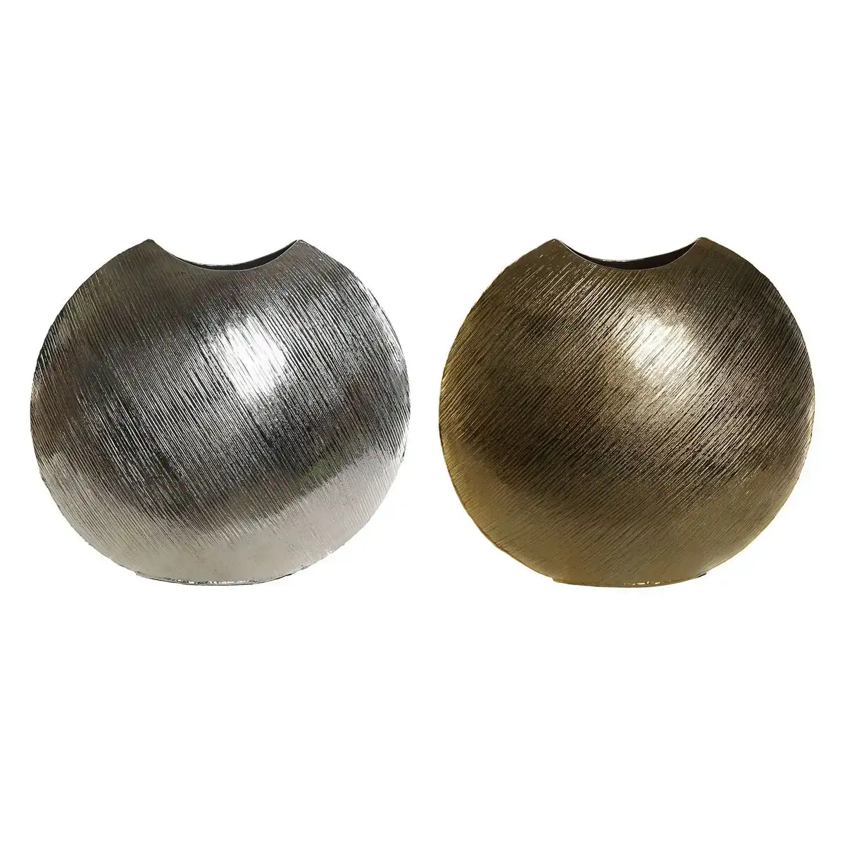 Vase dkd home decor argente dore aluminium moderne 27 x 13 x 33 cm 2 unites _2701. DIAYTAR COTE D'IVOIRE - Où Choisir Devient une Expérience Personnalisée. Explorez notre boutique en ligne pour découvrir des produits qui s'adaptent à votre style et à votre essence.