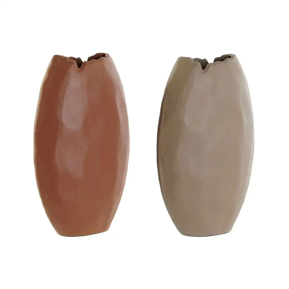 Vase dkd home decor beige terre cuite aluminium 18 x 10 x 30 cm 2 unites _2628. DIAYTAR COTE D'IVOIRE - Là où les Rêves de Shopping Deviennent Réalité. Naviguez à travers notre catalogue diversifié et choisissez parmi une variété d'articles qui feront de votre shopping une expérience inoubliable.