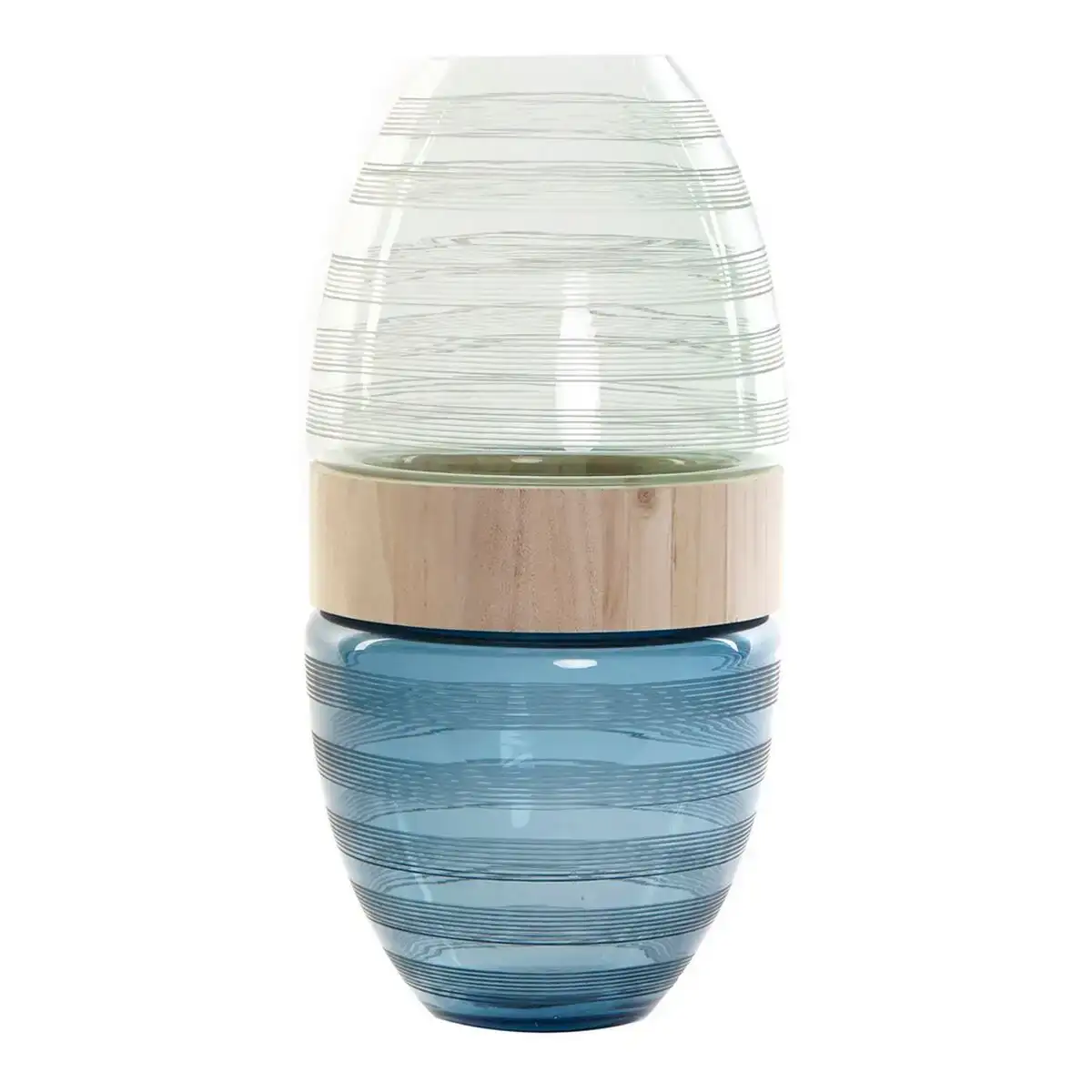 Vase dkd home decor bleu menthe bois verre moderne 21 x 21 x 43 cm _7177. DIAYTAR COTE D'IVOIRE - Où Choisir est un Acte de Création. Naviguez à travers notre plateforme et choisissez des produits qui complètent votre histoire personnelle.