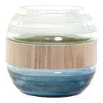 Vase dkd home decor bleu menthe bois verre moderne 25 x 25 x 22 cm _3318. DIAYTAR COTE D'IVOIRE - Votre Passage vers l'Élégance Abordable. Explorez notre collection où chaque produit est choisi pour sa qualité et son accessibilité, incarnant ainsi l'essence du Côte d'Ivoire.