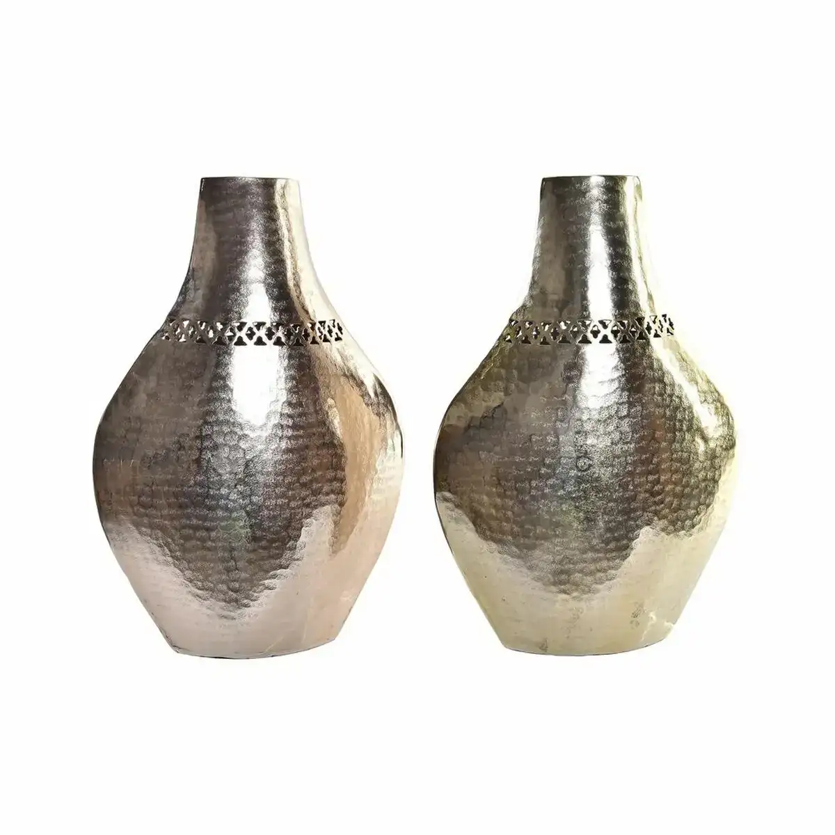 Vase dkd home decor cuivre 28 x 11 x 41 cm dore aluminium arabe decoupe 2 unites _8700. DIAYTAR COTE D'IVOIRE - Là où Chaque Achat Contribue à un Rêve. Naviguez à travers notre boutique en ligne et soutenez des artisans talentueux tout en acquérant des trésors.