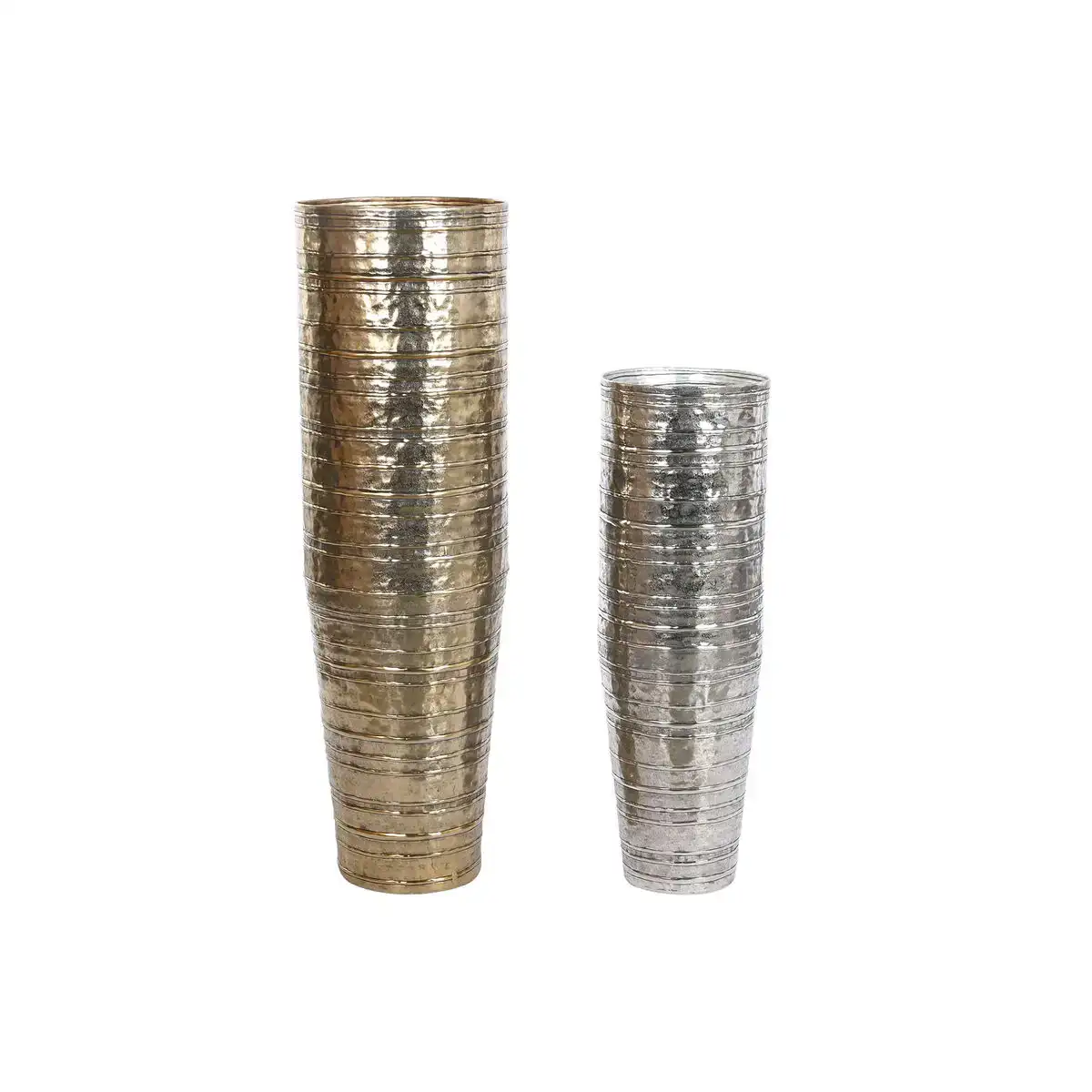 Vase dkd home decor dore argente aluminium moderne 31 x 31 x 106 cm_1068. DIAYTAR COTE D'IVOIRE - Là où Chaque Produit Est une Trouvaille. Explorez notre sélection minutieuse et découvrez des articles qui correspondent à votre style de vie et à vos aspirations.