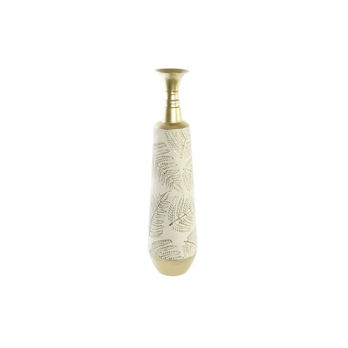 Vase dkd home decor dore metal creme tropical feuille d une plante 19 x 19 x 76 cm _3366. DIAYTAR COTE D'IVOIRE - Votre Passage vers l'Élégance Accessible. Parcourez notre boutique en ligne pour trouver des produits qui vous permettent d'allier style et économies.