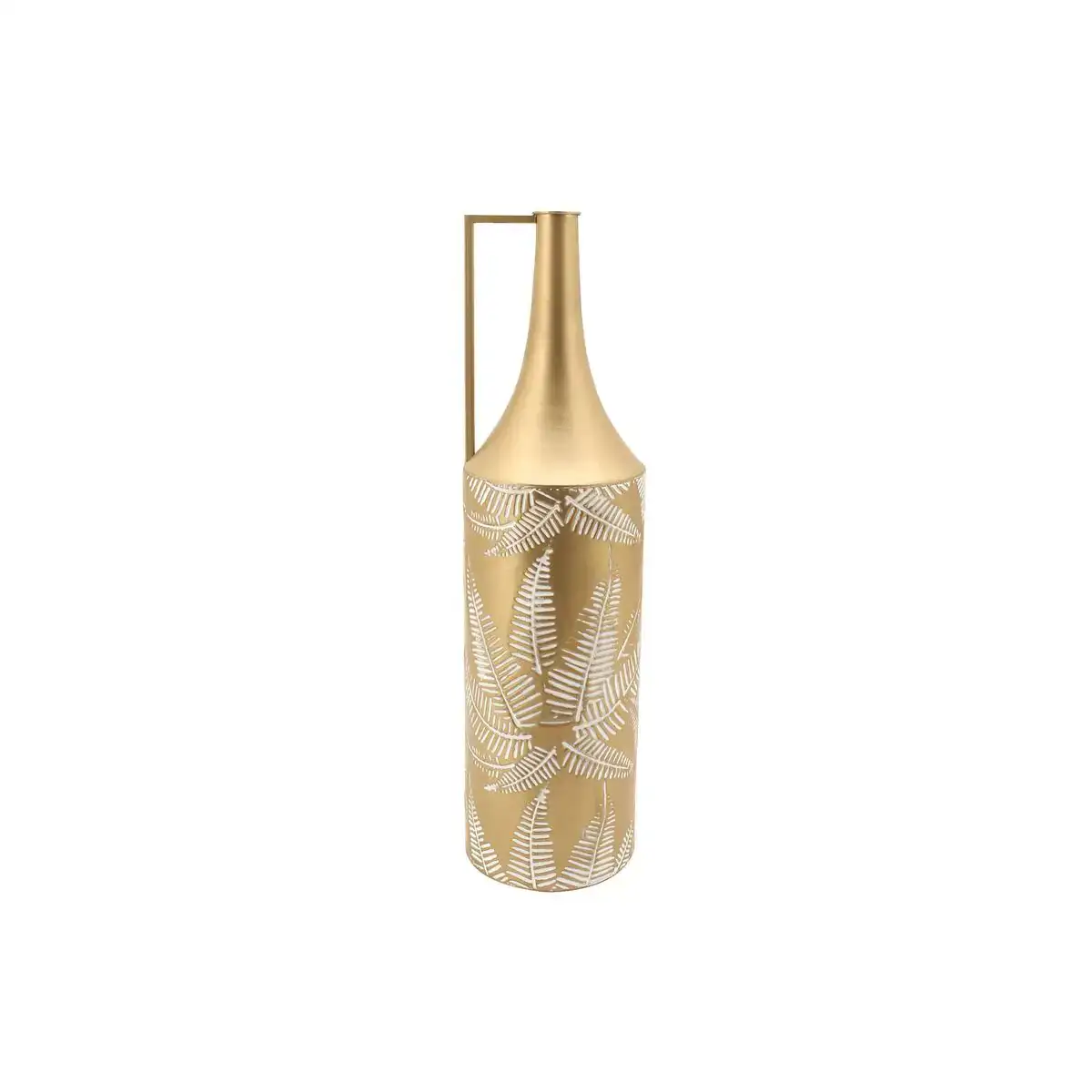 Vase dkd home decor dore metal creme tropical feuille d une plante 21 x 21 x 81 cm _5775. DIAYTAR COTE D'IVOIRE - Où Choisir Devient une Découverte. Explorez notre boutique en ligne et trouvez des articles qui vous surprennent et vous ravissent à chaque clic.