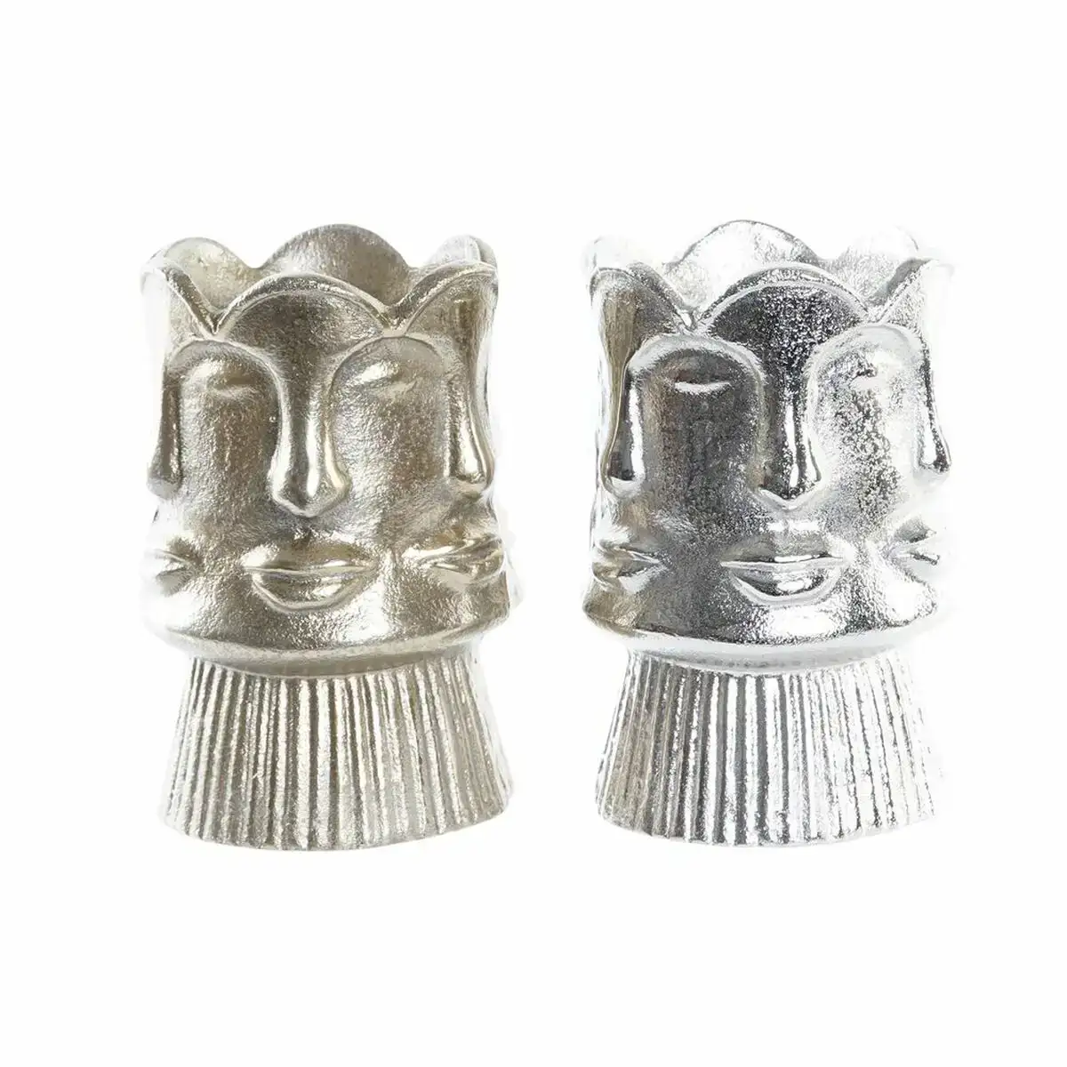 Vase dkd home decor dore visage champagne argente aluminium moderne 12 x 12 x 17 cm 2 unites _1759. Bienvenue chez DIAYTAR COTE D'IVOIRE - Où Votre Shopping Prend Vie. Découvrez notre univers et dénichez des trésors qui ajoutent de la couleur à votre quotidien.
