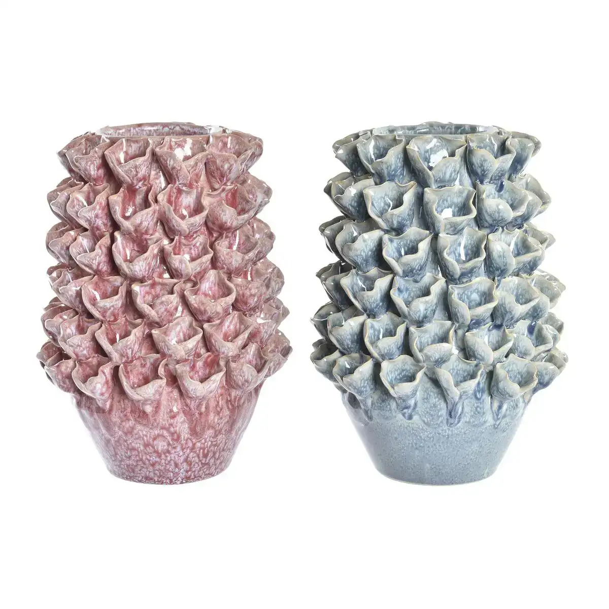 Vase dkd home decor fleur rose turquoise 18 x 18 x 27 cm gres 20 x 20 x 27 cm mediterraneen 2 unites _5151. Entrez dans l'Univers de DIAYTAR COTE D'IVOIRE - Où le Choix Rencontre l'Authenticité. Explorez nos rayons virtuels et trouvez des produits qui incarnent la richesse de notre culture.